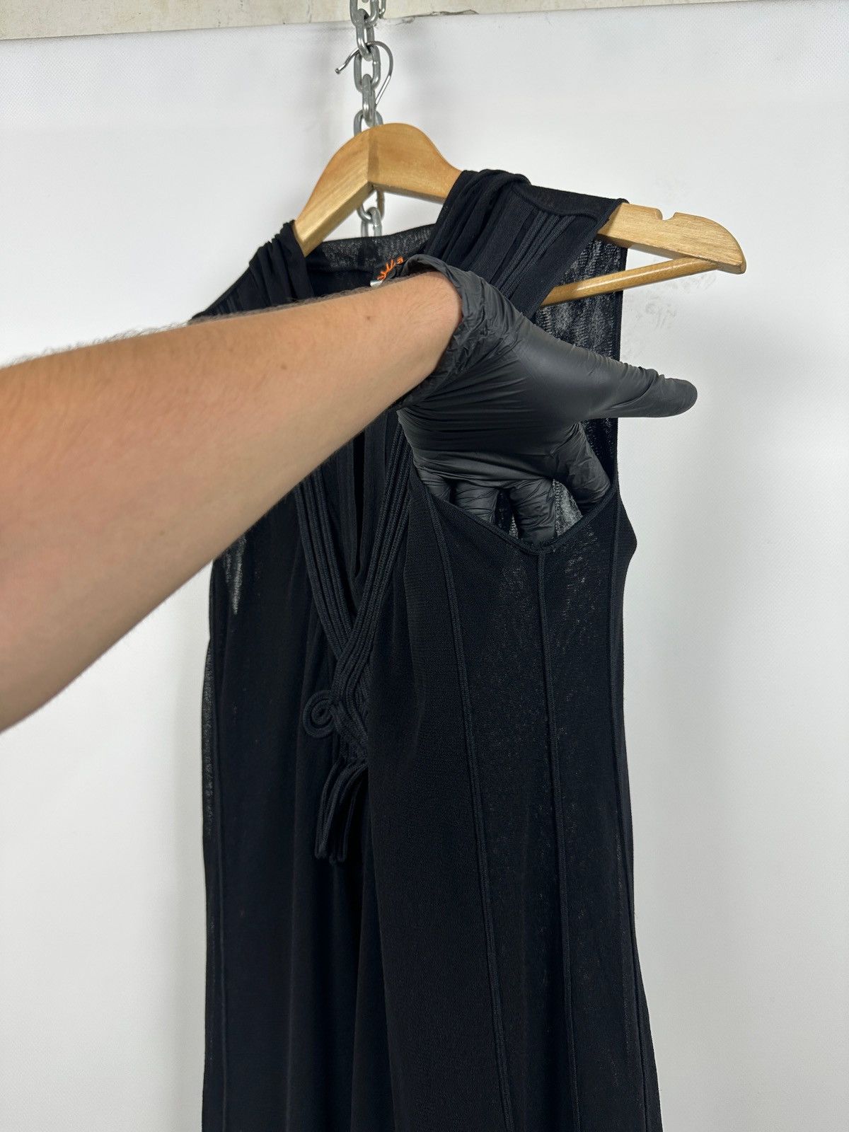 Jean Paul Gaultier Vintage Jean Paul Gaultier Black Gothic Mesh Hood Maxi Dress Size S / US 4 / IT 40 - 23 Thumbnail