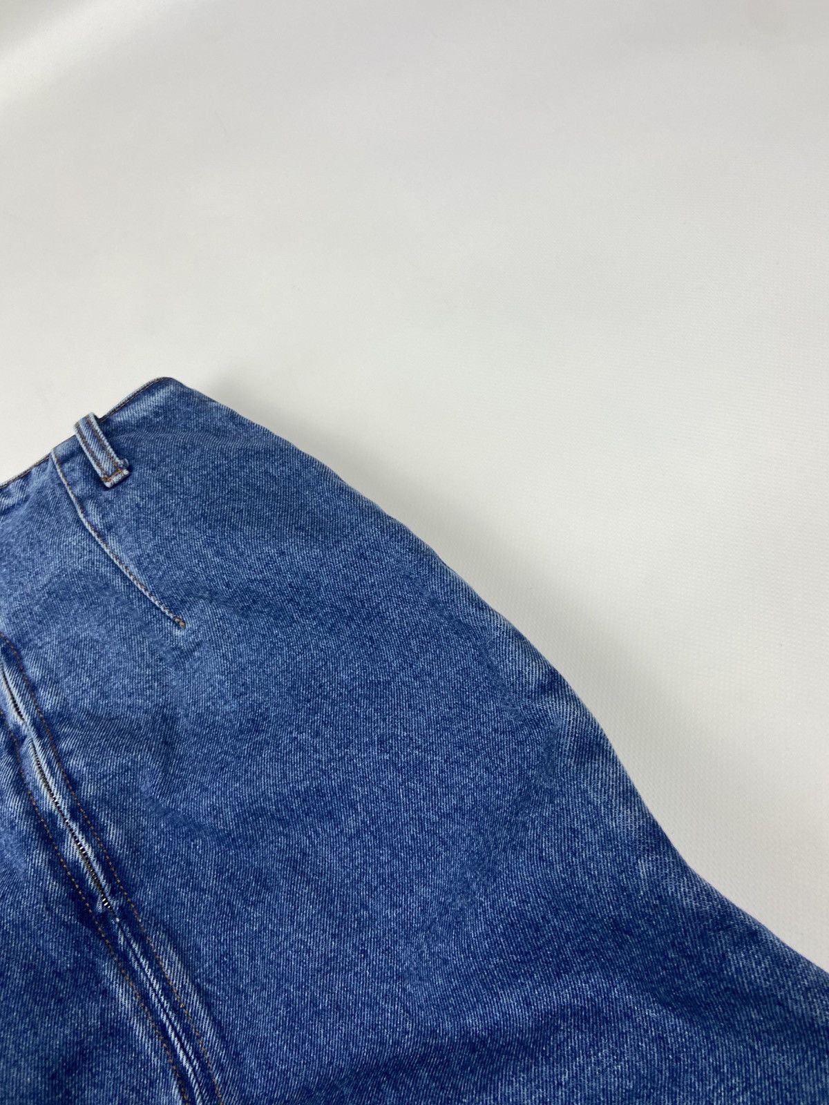 Balenciaga BALENCIAGA GODET PEPLUM-STYLE DENIM KNEE LENGHT SKIRT SZ 38 Size 26" / US 2 / IT 38 - 8 Thumbnail
