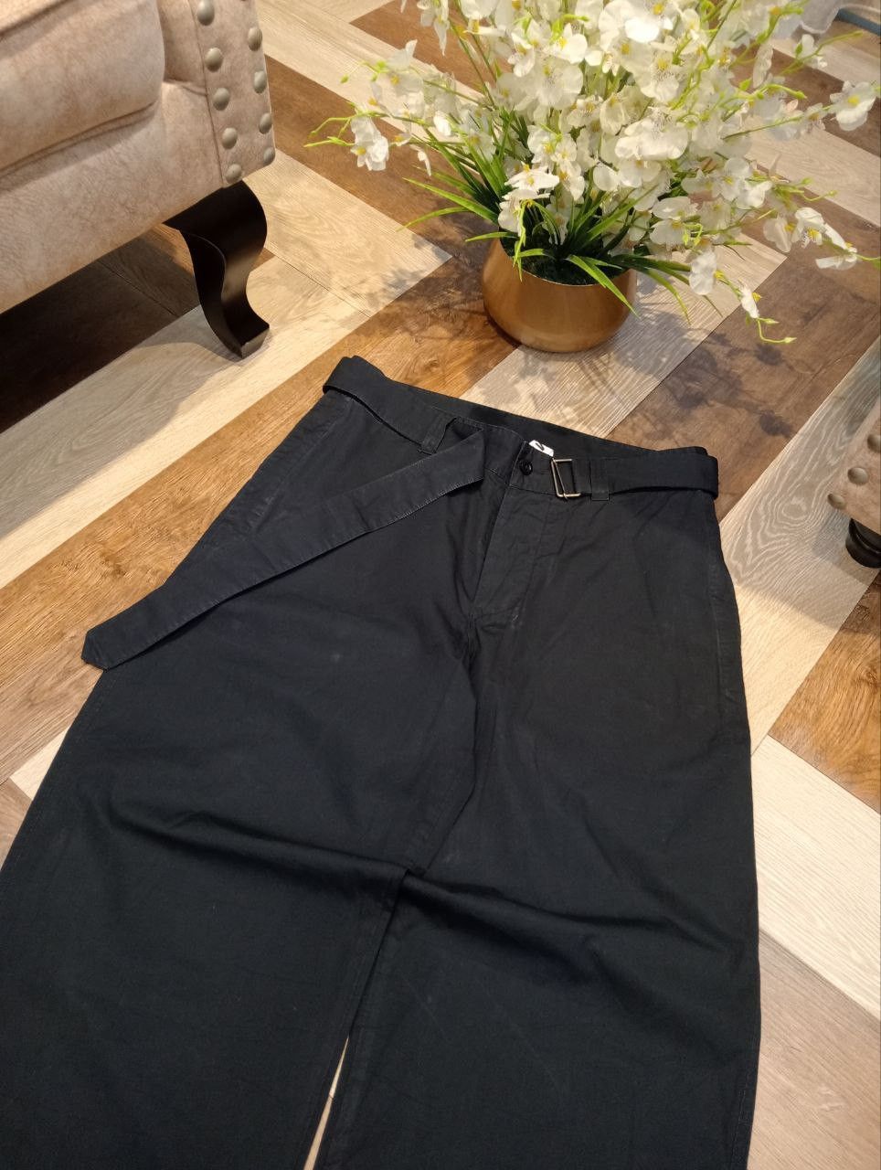 Margaret Howell MARGARET HOWELL WIDE BAGGY BLACK PANTS Size US 33 - 3 Thumbnail
