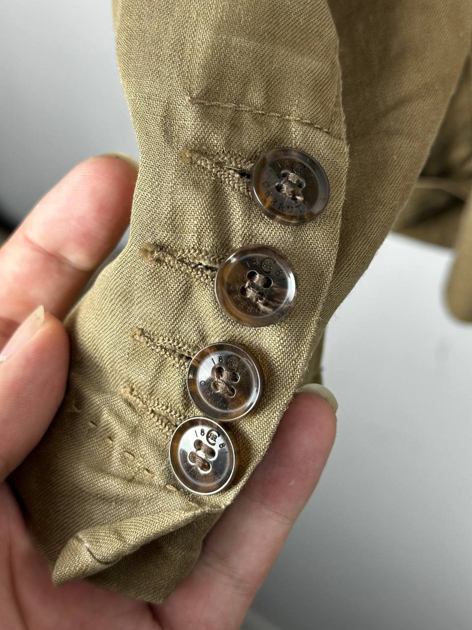 Cerruti 1881 VINTAGE CERUTI 1881 Brown Linen Blazer Luxury Size US L / EU 52-54 / 3 - 10 Thumbnail