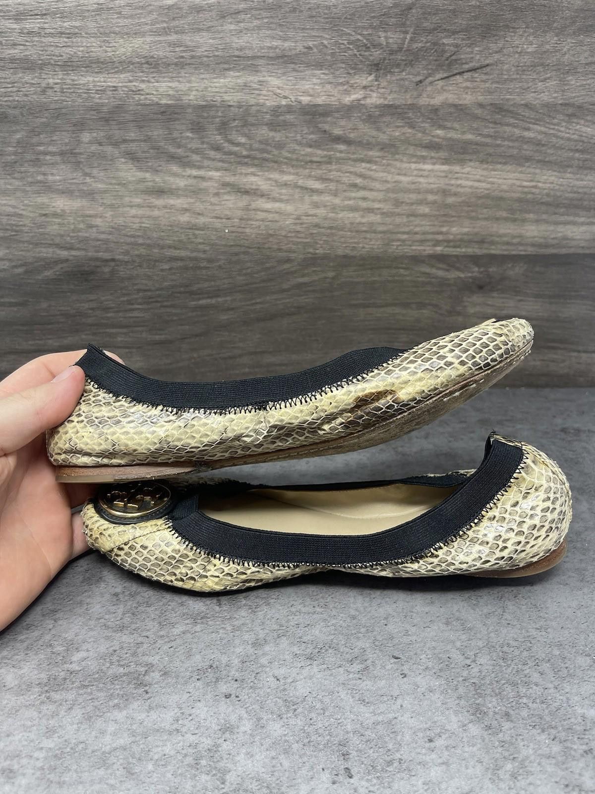 Other Tory Burch Shoes Womens Size 8 Caroline Snake Print Flats Size US 8 / IT 38 - 5 Thumbnail
