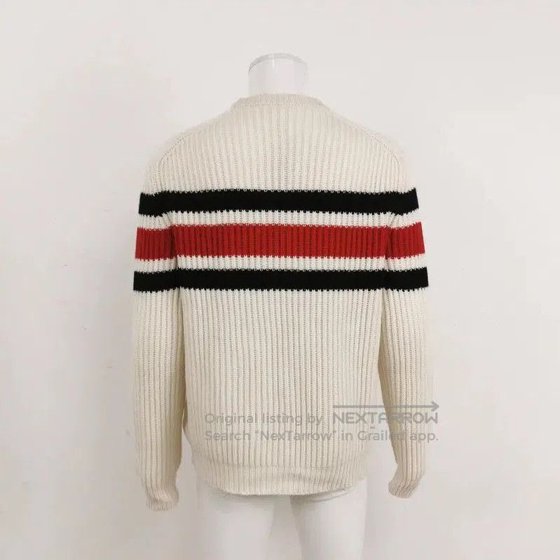 Prada Prada Embroidered Logo Beige Wool Sweater. Size US XL / EU 56 / 4 - 2 Thumbnail