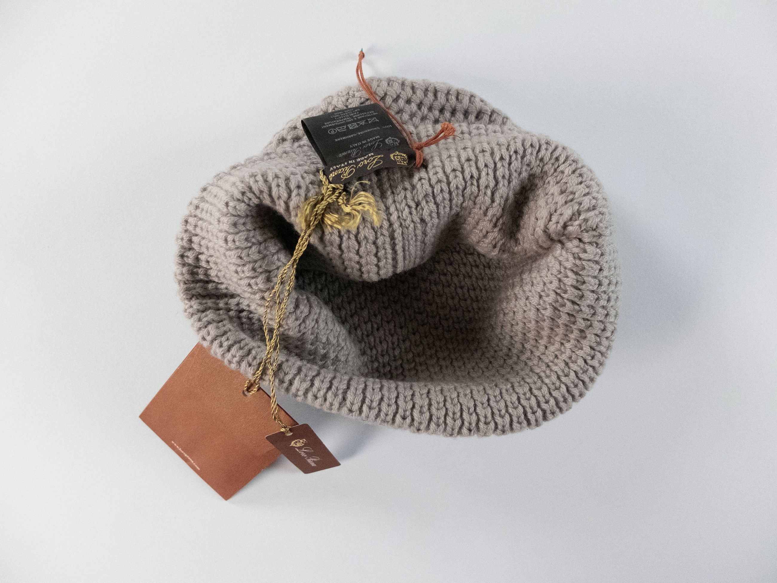 Loro Piana LORO PIANA Rougemont light beige cashmere beanie hat Size ONE SIZE - 5 Thumbnail