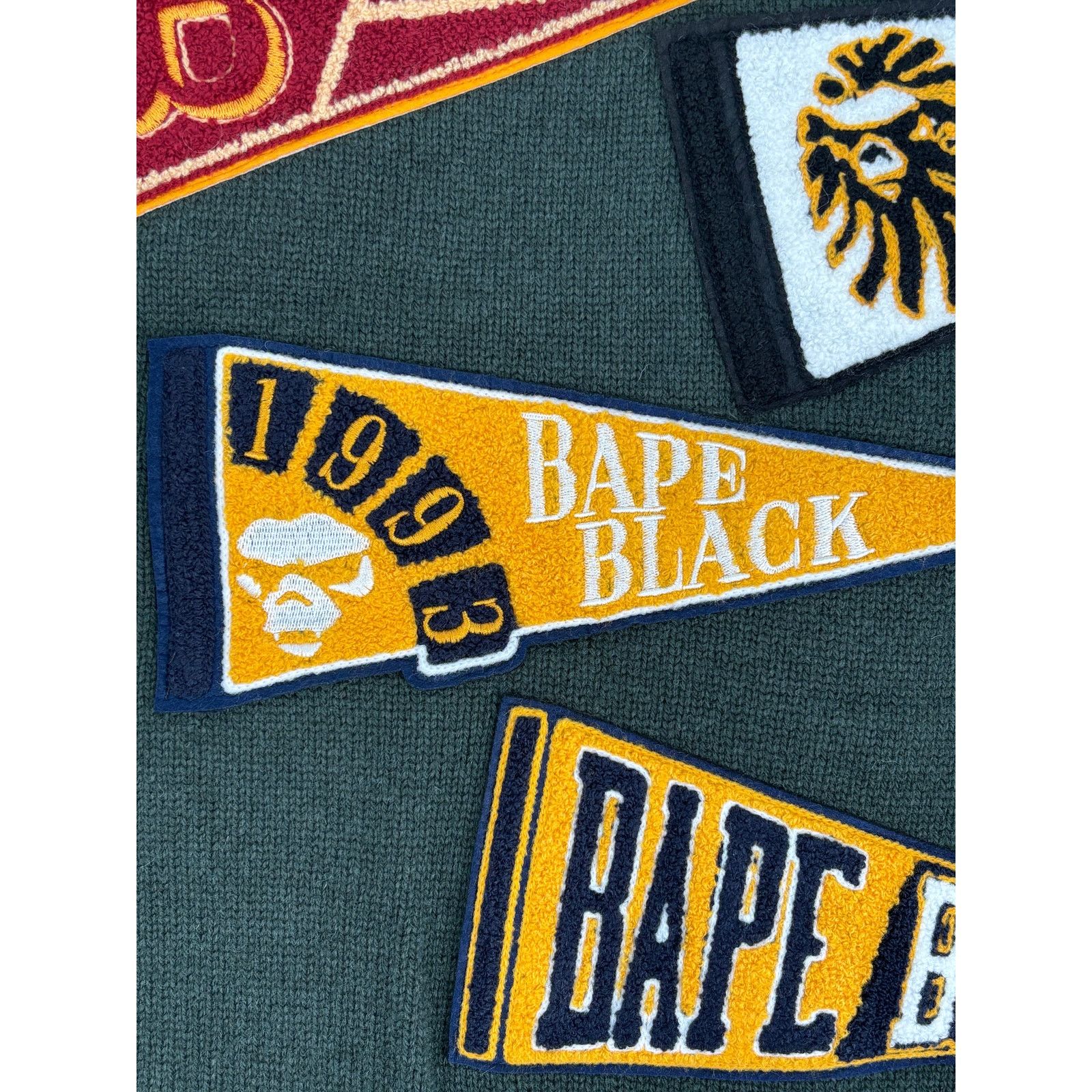 Bape BAPE Black Japan Green College Cardigan Size Medium Size US M / EU 48-50 / 2 - 6 Thumbnail