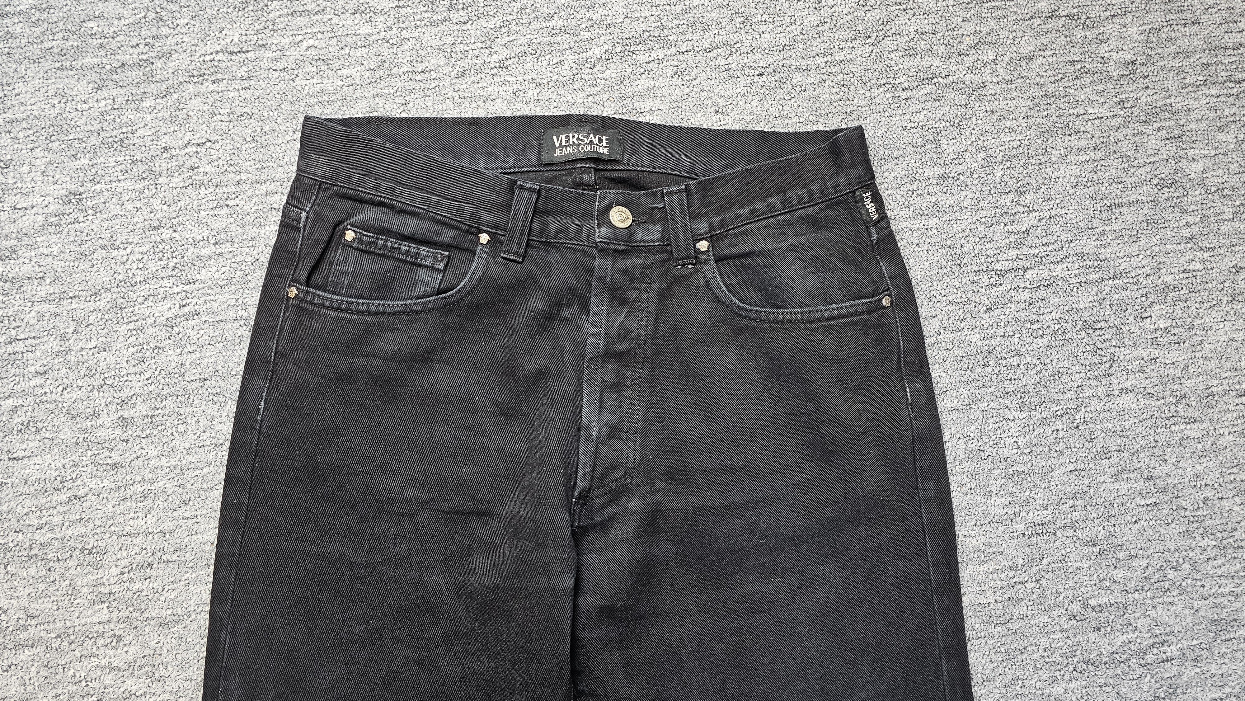 Versace Jeans Couture Versace Jeans Couture 90s Black Straight Denim Medusa 35 Size US 35 - 3 Thumbnail