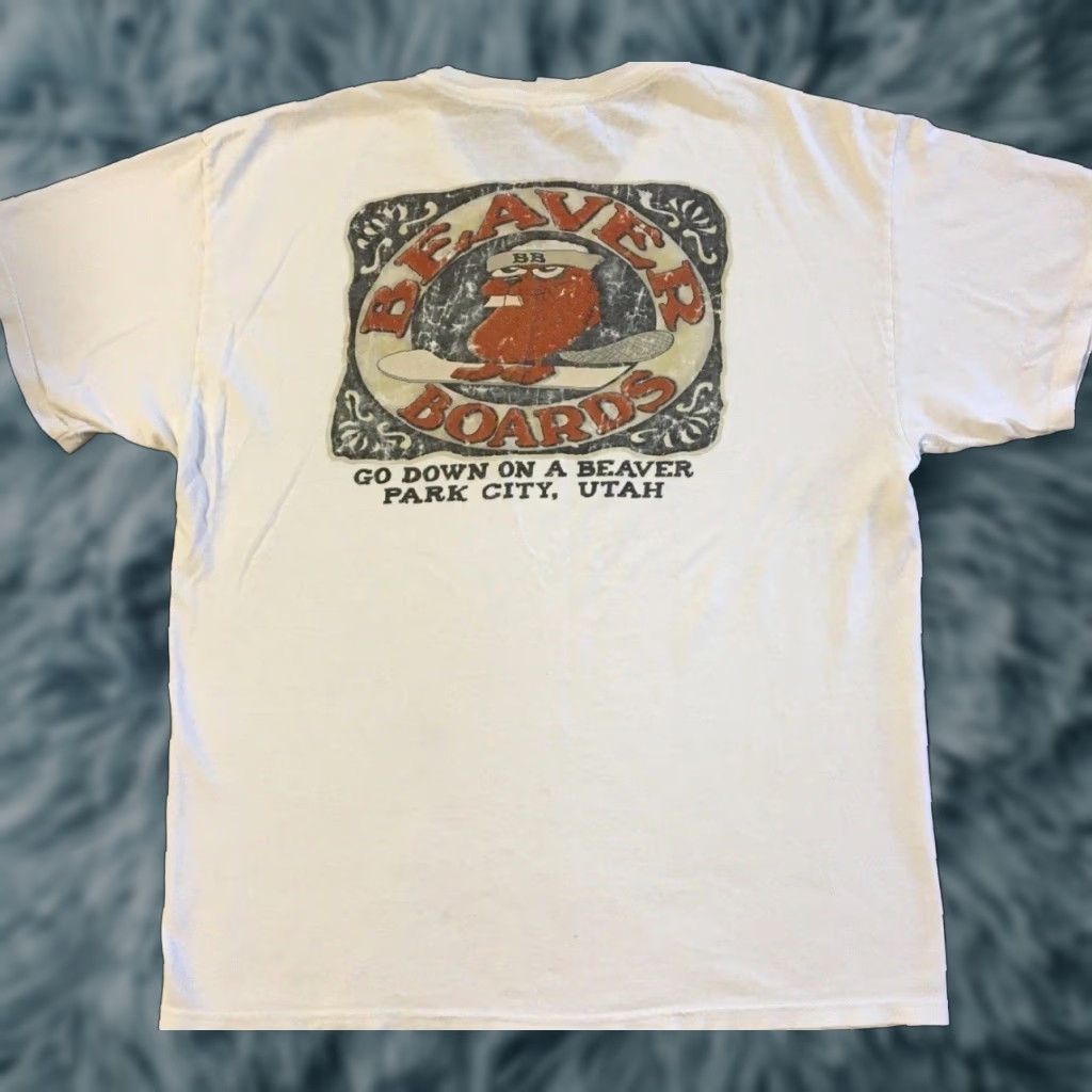 Vintage VINTAGE Beaver Snowboards Go Down On A Beaver Faded Distress Shirt M Crude Funny Y2K Size US M / EU 48-50 / 2 - 1 Thumbnail