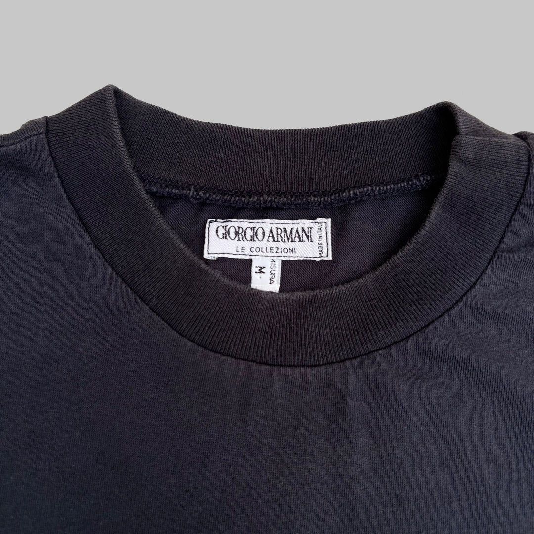 Armani Giorgio Armani 1990 90s Vintage Collezioni L/S Logo T-Shirt Size US L / EU 52-54 / 3 - 3 Thumbnail