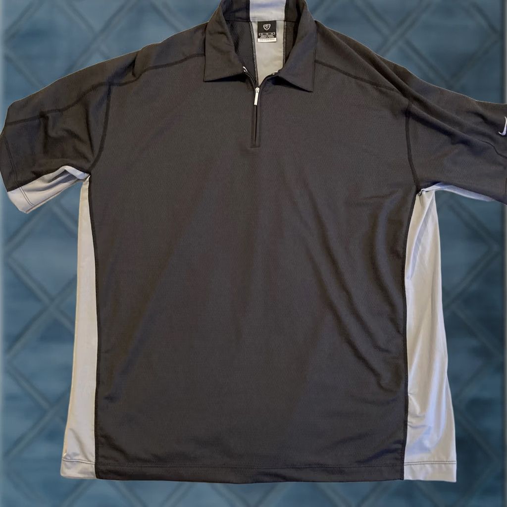 Nike Nike Golf Polo Shirt - Black Quarter Zip Nike Sphere React - XL Mens Regular Short Sleeve Polo with Logo Size US XL / EU 56 / 4 - 1 Thumbnail