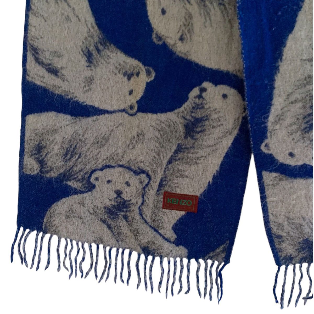 Kenzo Vintage Kenzo Polar Bear Wool Scarf Size ONE SIZE - 6 Thumbnail