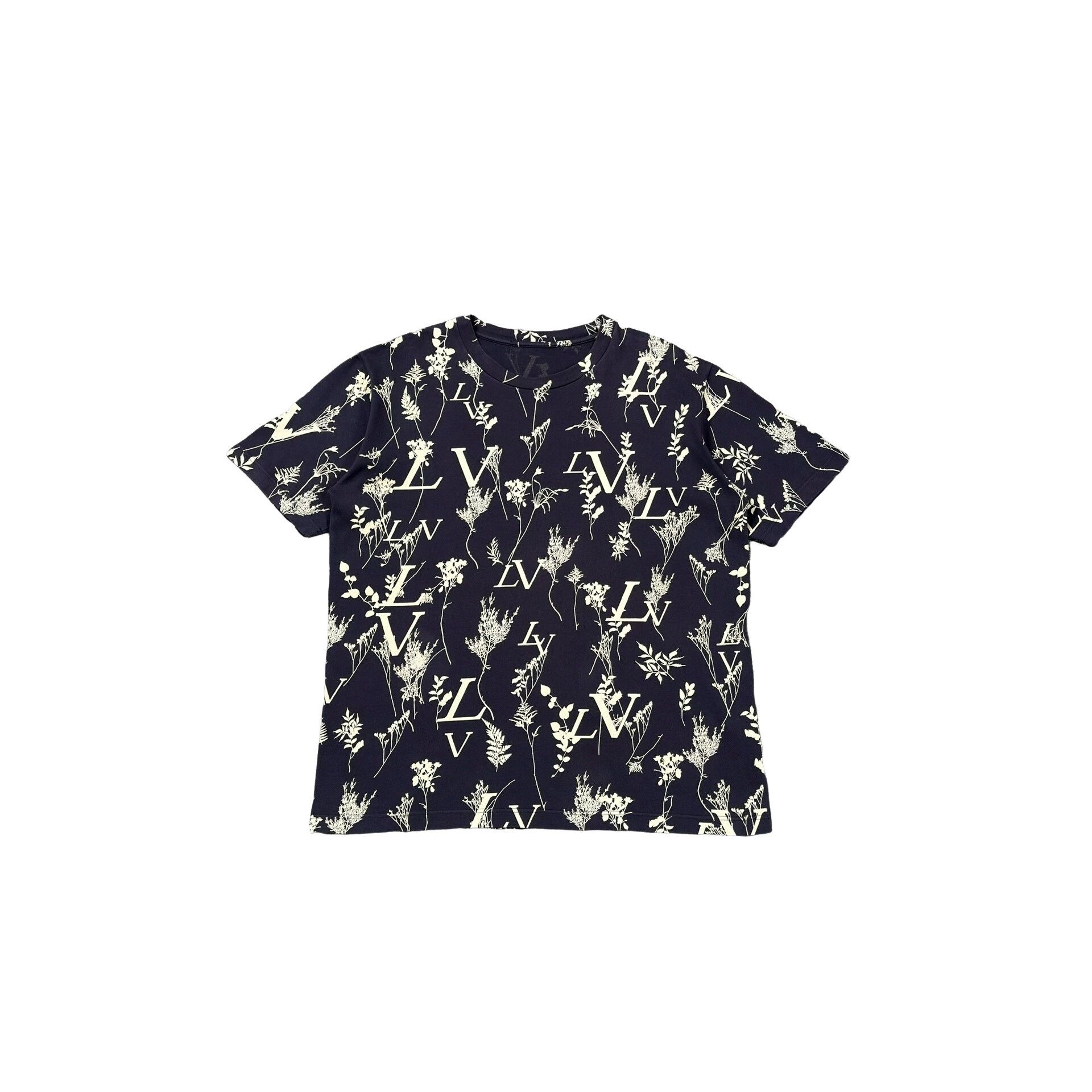 Louis Vuitton Louis Vuitton Floral Monogram Navy T-Shirt XL Size US XL / EU 56 / 4 - 1 Thumbnail