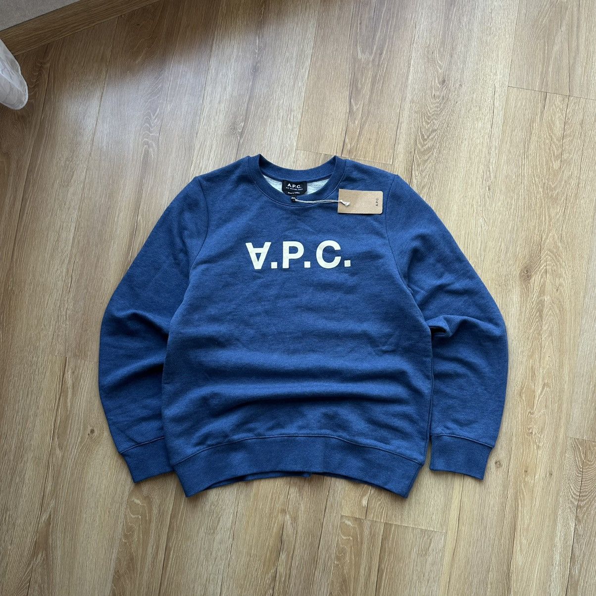 A.P.C. A.P.C Mens Flocked Logo Sweatshirt Pullover Streetwear Y2K Size US M / EU 48-50 / 2 - 5 Thumbnail