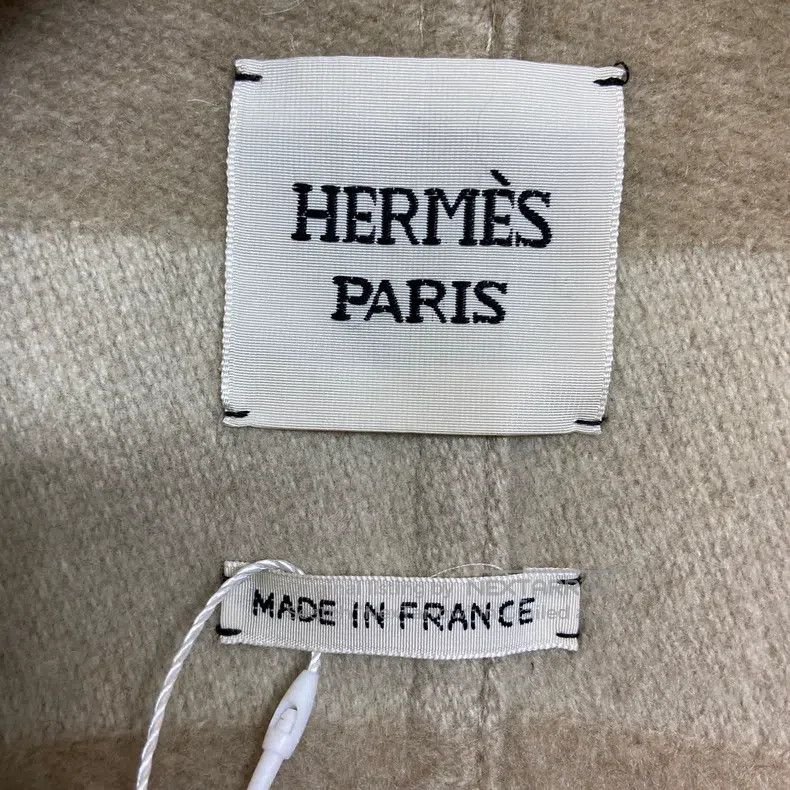 Hermes Hermes Elephant gray cashmere patch leather coat Size XXS / US 00 / IT 34 - 4 Thumbnail