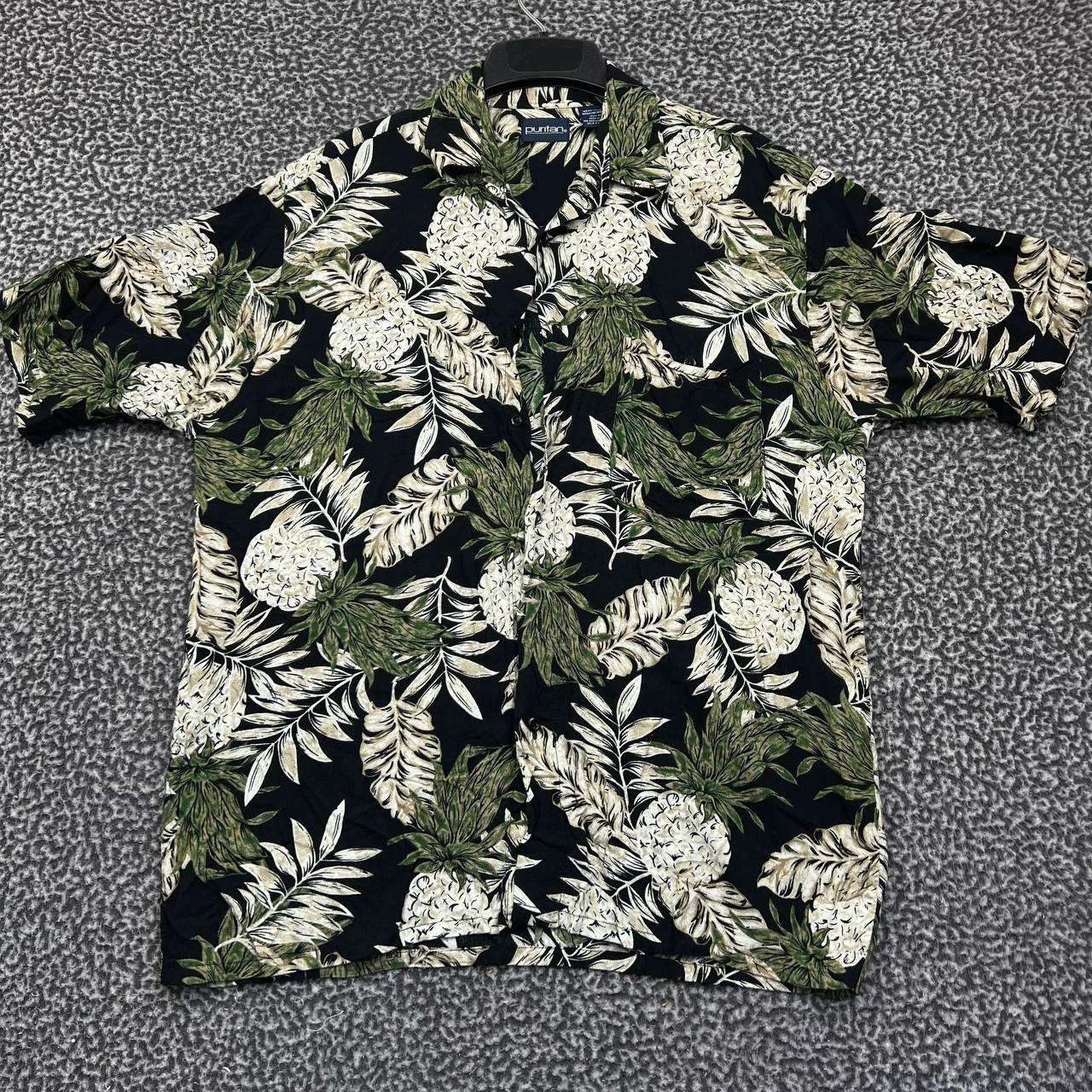 Puritan Puritan Shirt Men Hawaiian Floral Button Up Pocket M Size US M / EU 48-50 / 2 - 1 Thumbnail