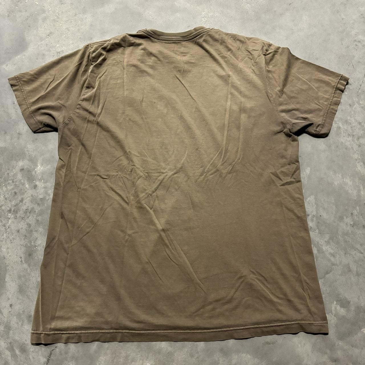 Nike × Vintage Crazy Vintage Y2K/2000s Faded Brown Nike Swoosh Skater Essential Tee! Size US L / EU 52-54 / 3 - 6 Thumbnail