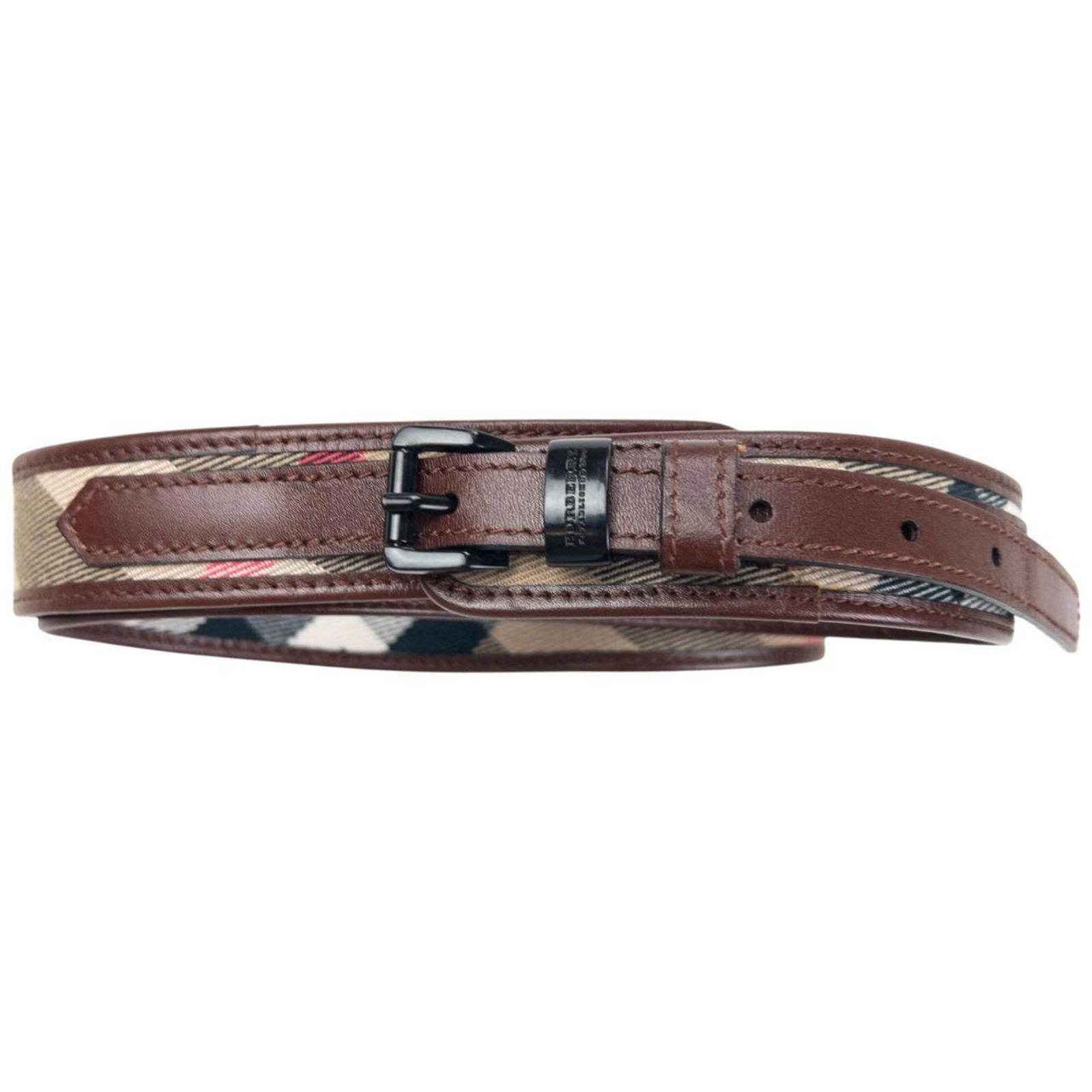 Burberry Vintage 2000s Burberry Nova Check Leather Belt Size W34 Size ONE SIZE - 1 Thumbnail