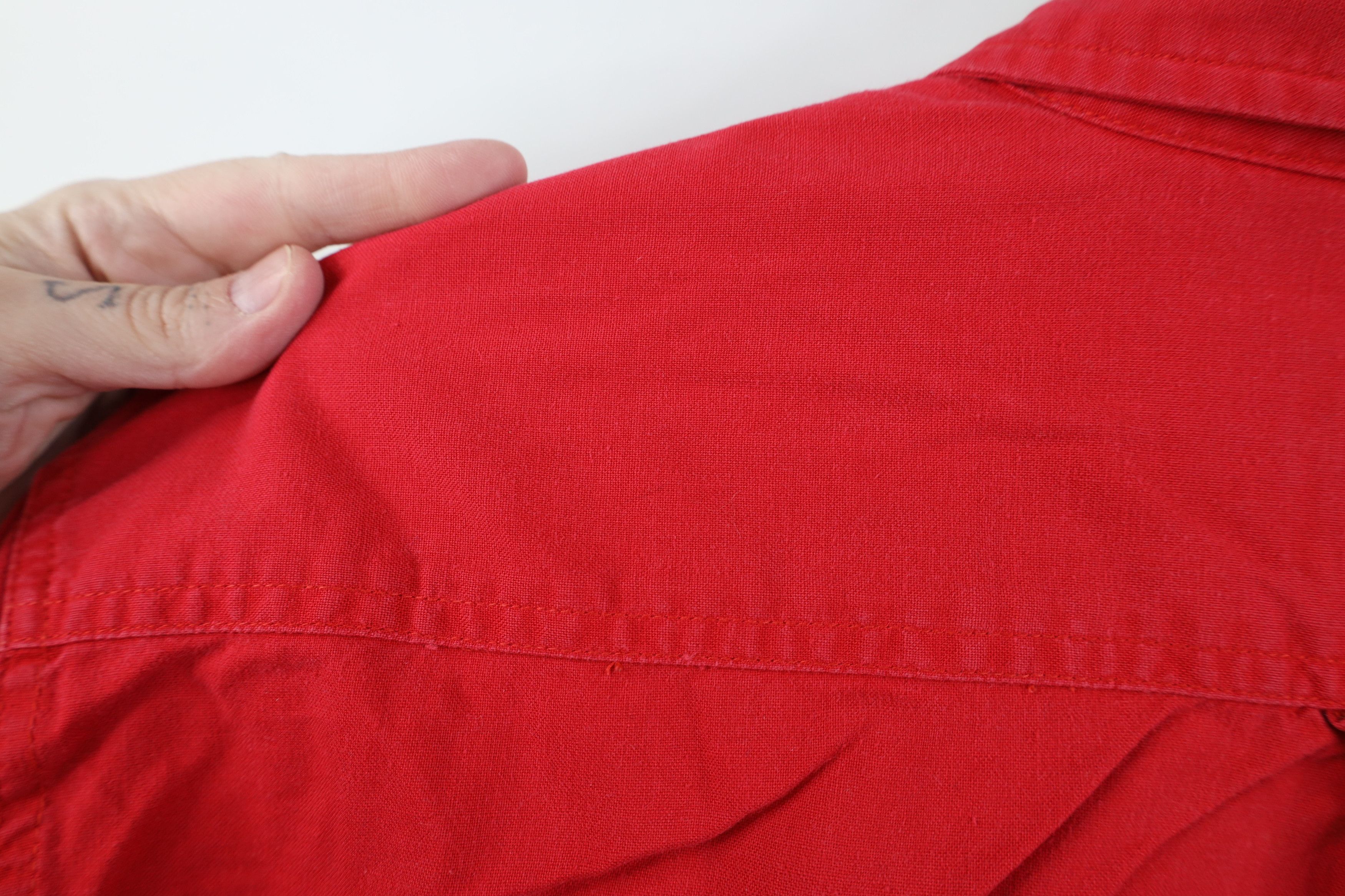 Cabelas Vintage 80s 90s Cabelas Pocket Collared Button Shirt Red Size US L / EU 52-54 / 3 - 10 Thumbnail