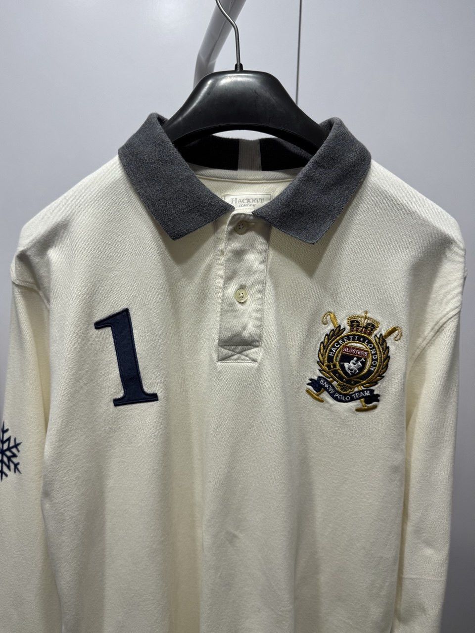 Hackett Hackett London Rugby Shirt Snow Polo Team Size US L / EU 52-54 / 3 - 3 Thumbnail
