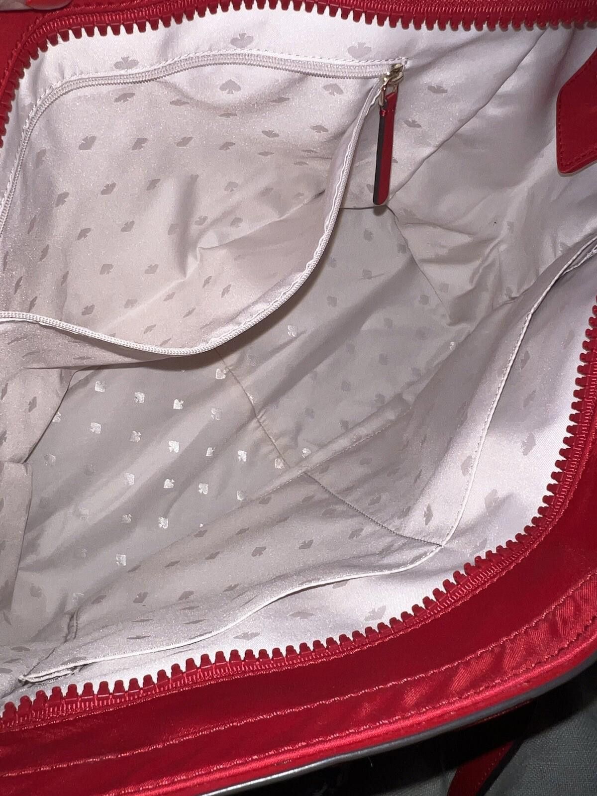Kate Spade NEW Kate Spade Red Nylon Handbag Purse Tote Bag w/ Scarf Size ONE SIZE - 9 Thumbnail