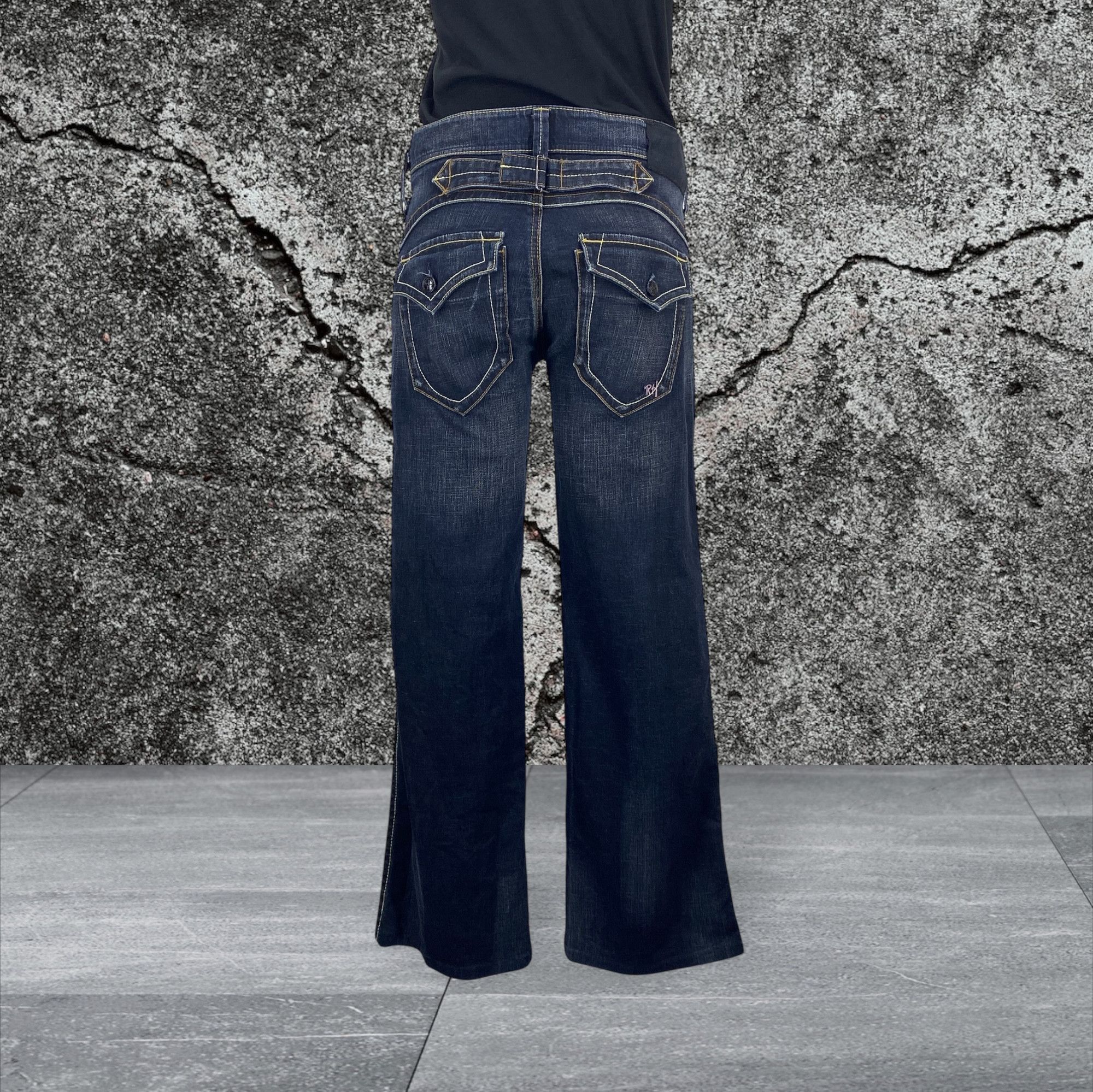 Japanese Brand Rush Hour Buckle Back Flare Pants Size US 28 / EU 44 - 1 Thumbnail