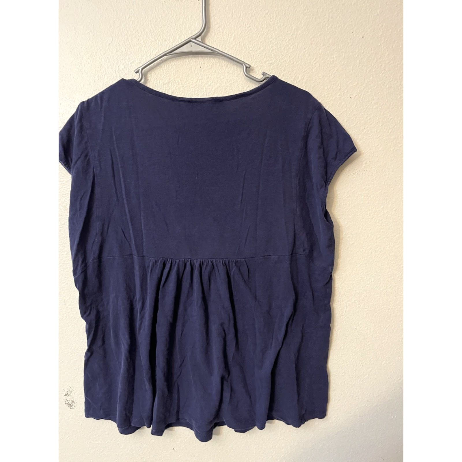 Gloria Vanderbilt VINTAGE Gloria Vanderbilt Blouse Shirt Women L Blue Round Neck Cap Sleeve Embroidered Floral 90s Event Mens Womens Size L / US 10 / IT 46 - 5 Thumbnail