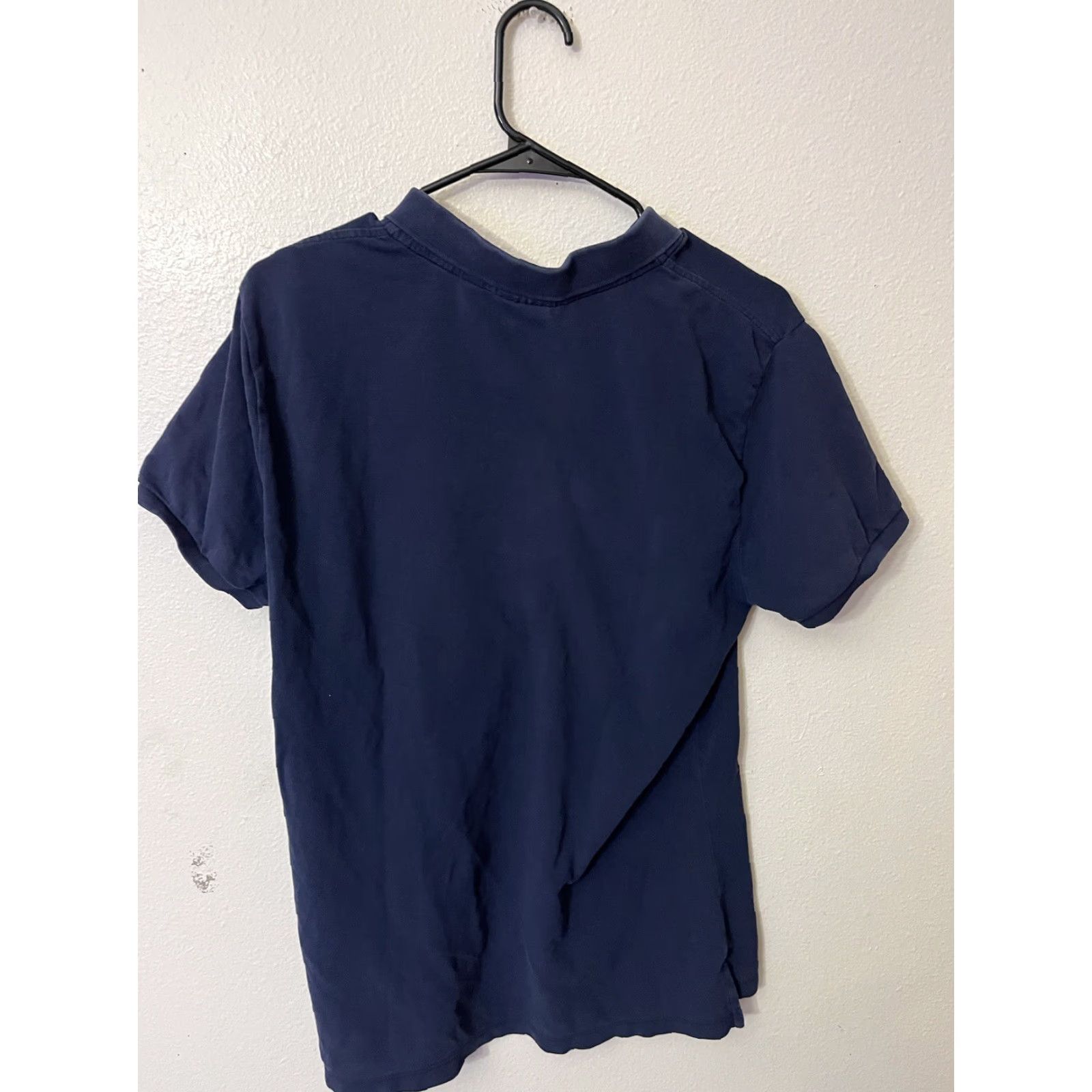 DKNY DKNYC Women's Cotton Polo Shirt Size Large Navy Blue Tunic Size L / US 10 / IT 46 - 2 Thumbnail