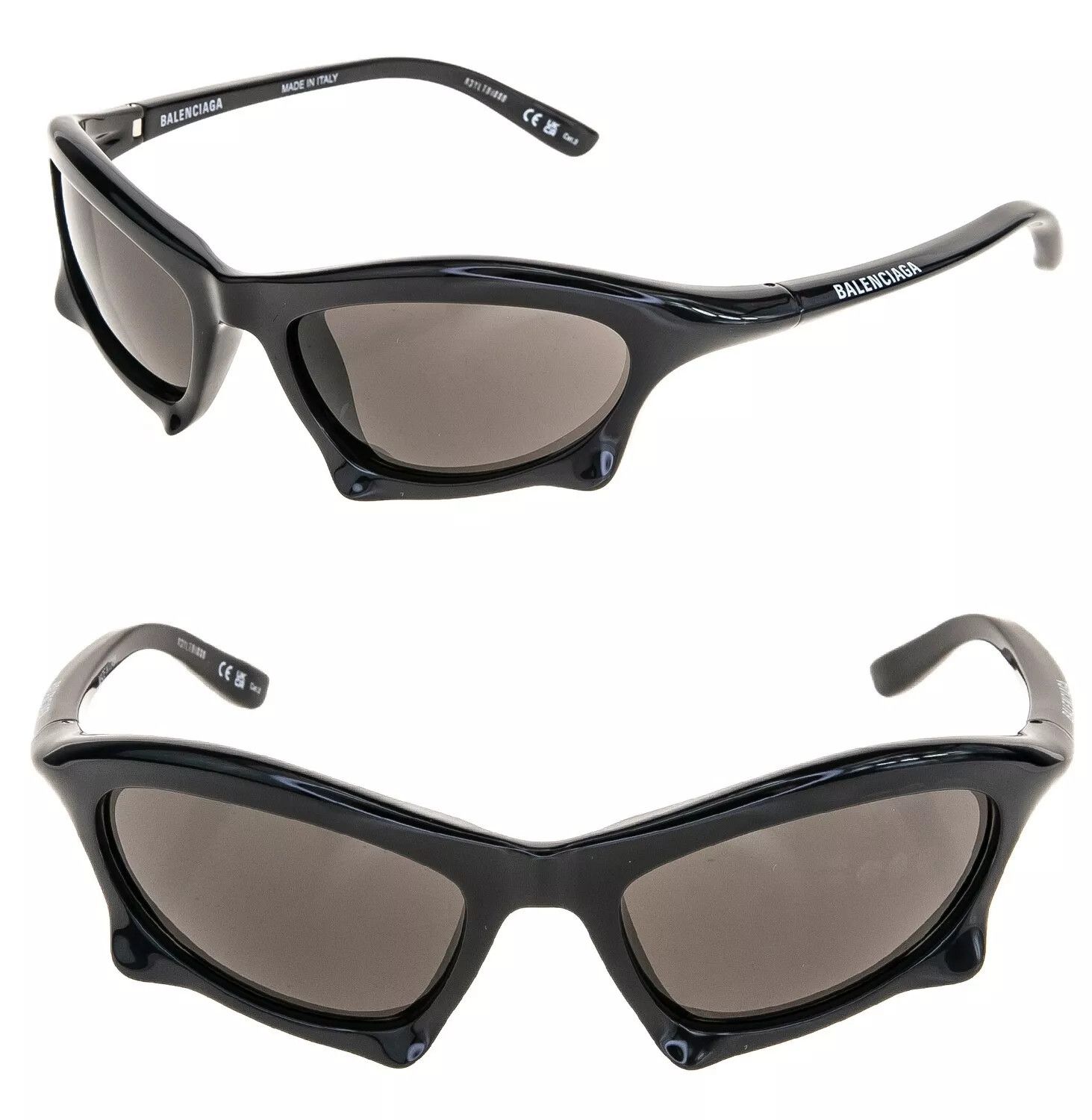 image of Balenciaga Bat 0229 Black 001 Fashion Demna Angular Bb0229S, Women's