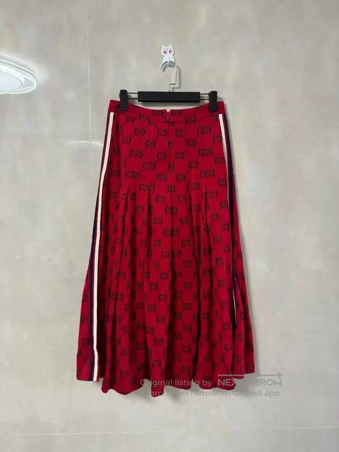 Gucci Gucci Red Monogram Long Dress. Size 37" - 2 Thumbnail