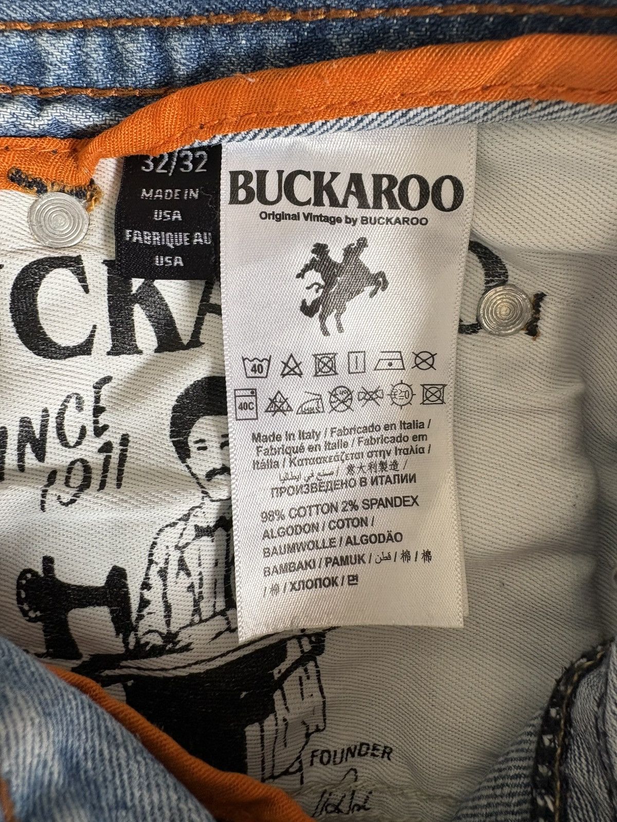 BUCKAROO VINTAGE Buckaroo Distressed Patchwork Flared Jeans | 32x27 Size US 32 / EU 48 - 11 Thumbnail