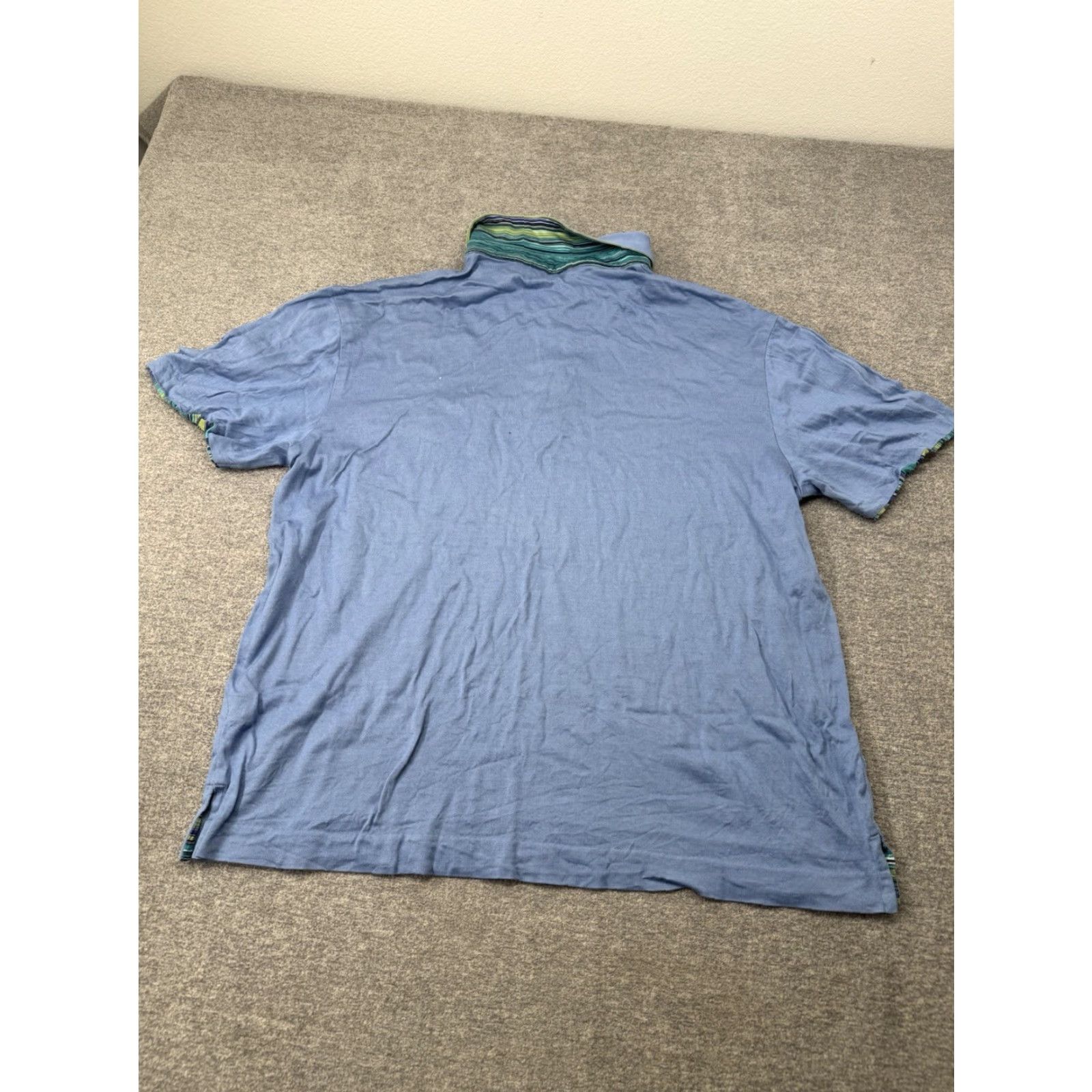 Robert Graham Robert Graham Classic Fit Polo Shirt Men’s XL Blue Short Sleeve Button Collared Casual Designer Shirt Size US XL / EU 56 / 4 - 7 Thumbnail