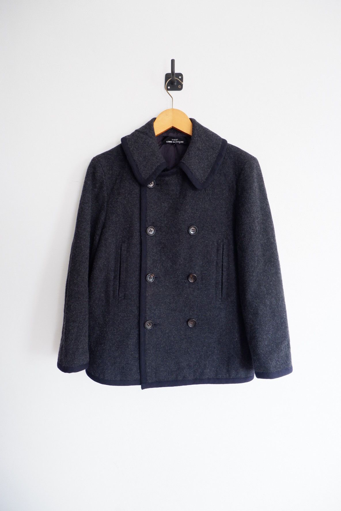 Tricot Comme des Garcons Vintage 2000 Tricot CDG Double Breast Wool Jacket Size M / US 6-8 / IT 42-44 - 1 Thumbnail