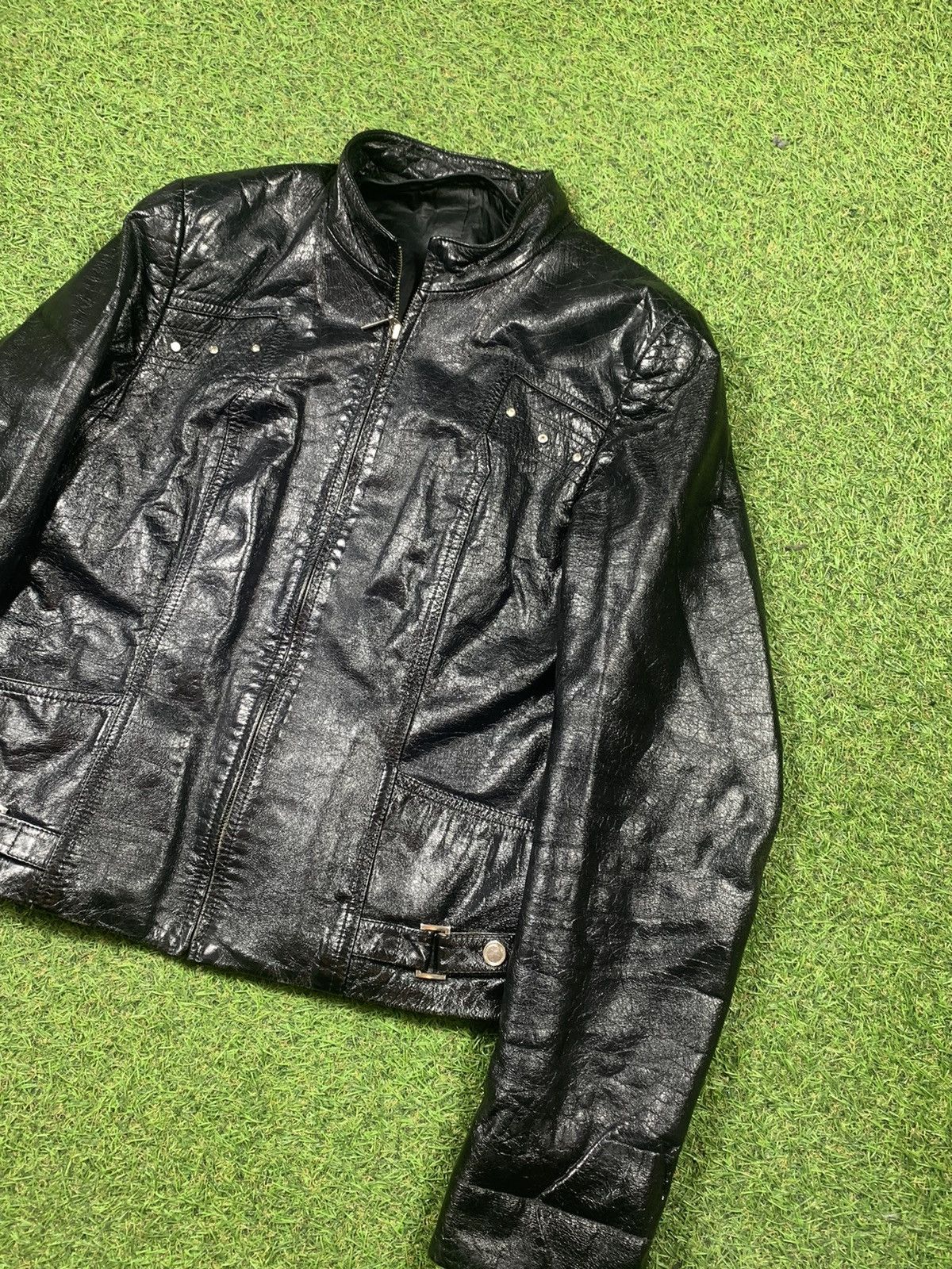Genuine Leather × Vintage Vintage Y2K Leather jacket streetwear style Size S / US 4 / IT 40 - 2 Thumbnail