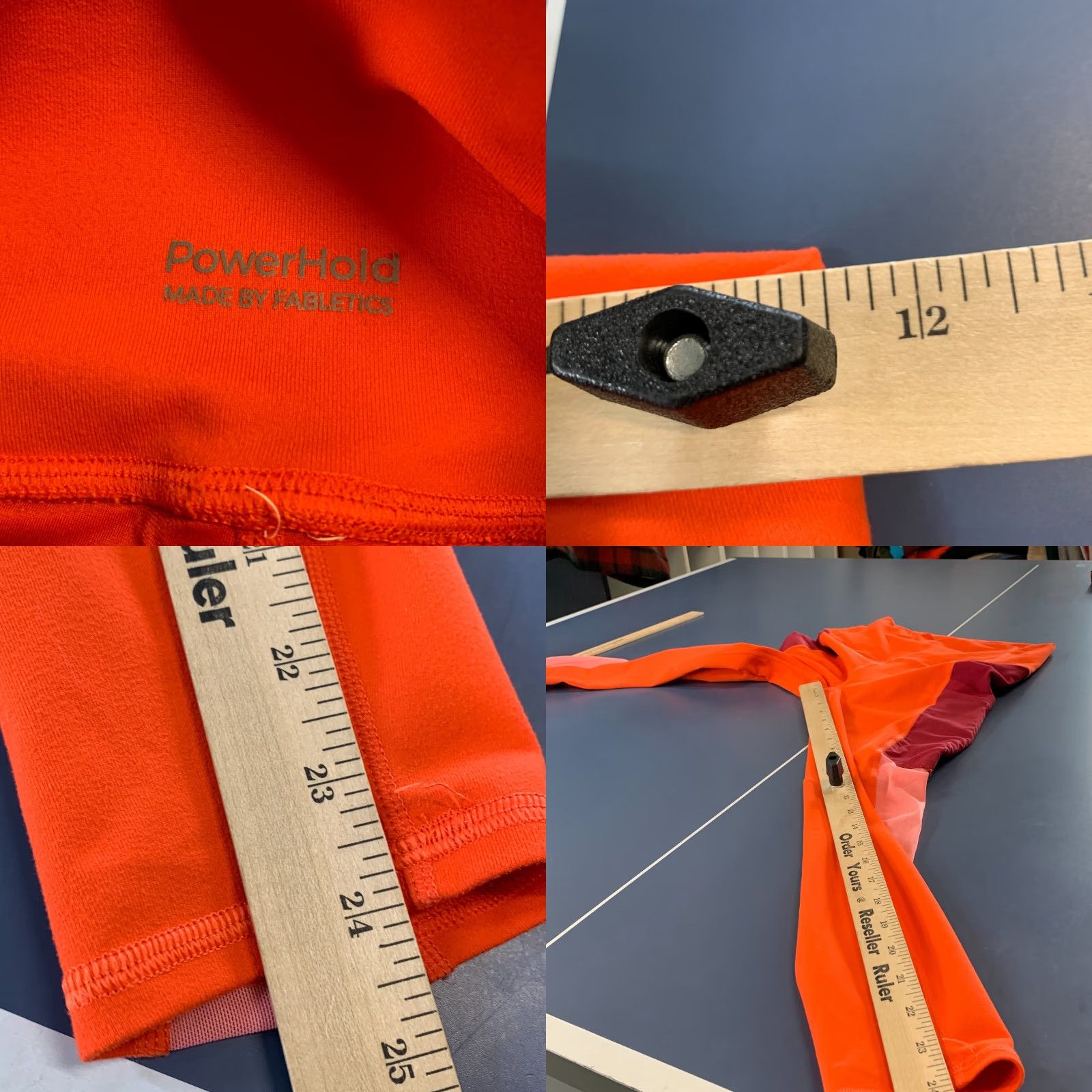 Fabletics Fabletics Powerhold Leggings Women S Orange Pull On High Rise Tight Pants 23x24 Size 40" / US 18 - 8 Thumbnail