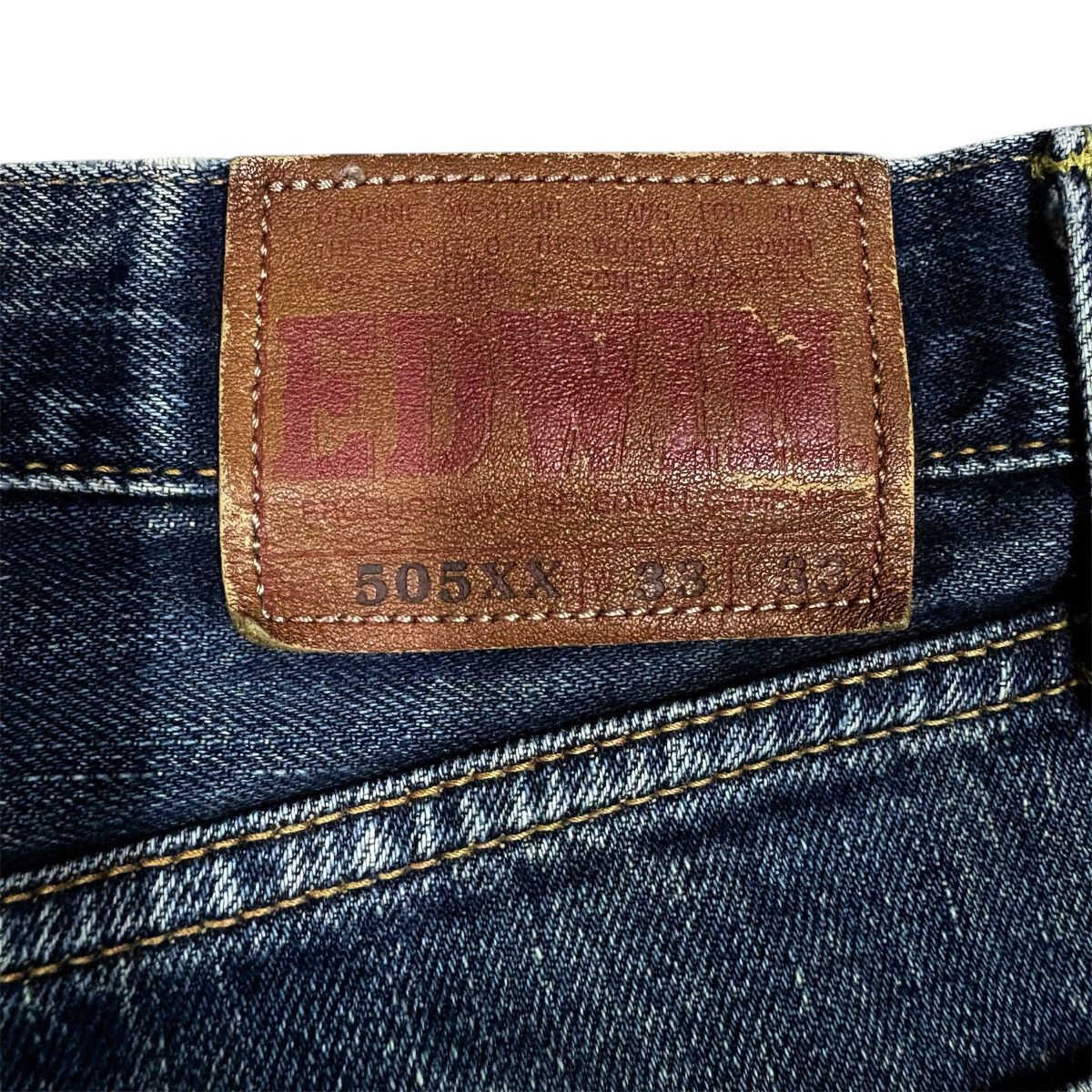 Edwin RARE 90s EDWIN 505XX DISTRESSED SELVEDGE REDLINE DENIM JEANS Size US 34 / EU 50 - 16 Thumbnail