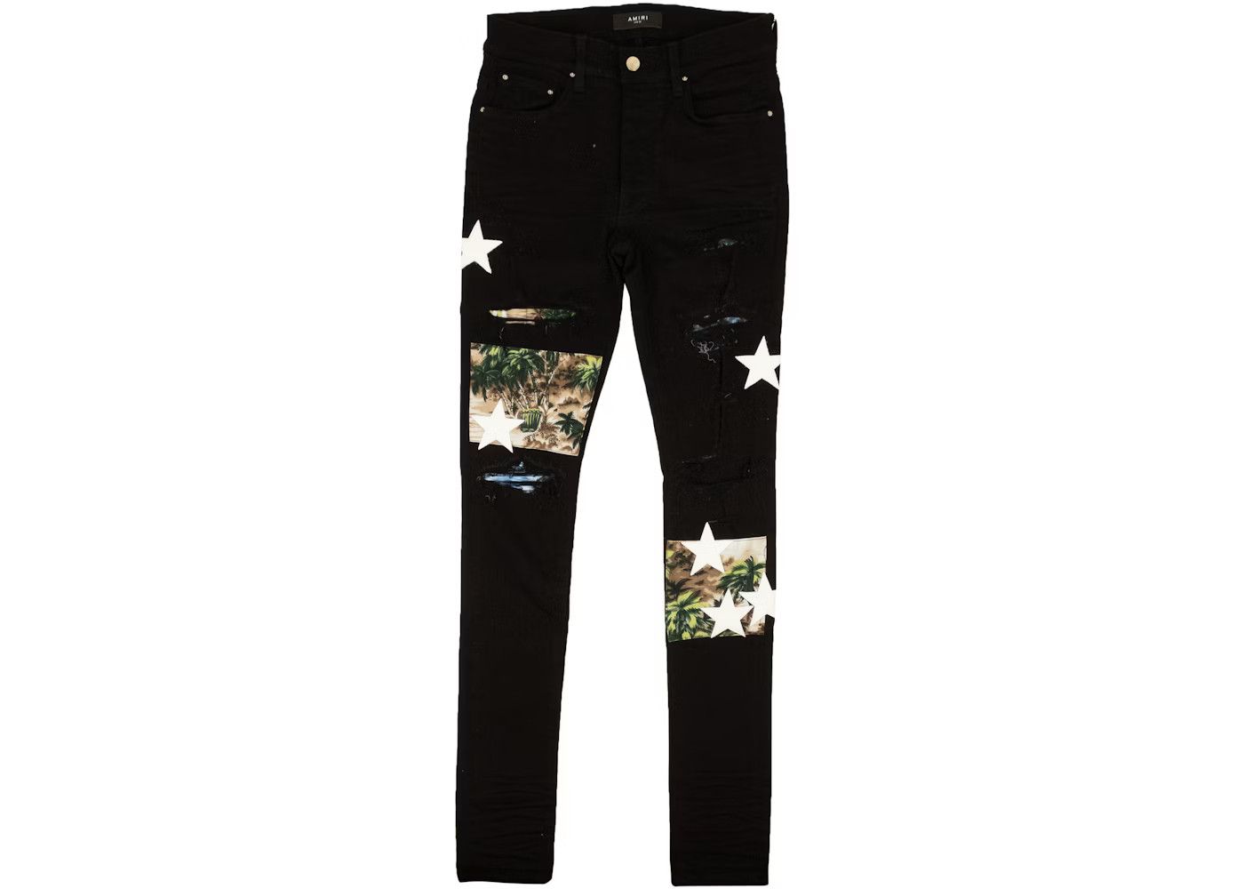 Amiri Amiri "Hawaiian" Patchwork Stars Black Jeans Size US 38 / EU 54 - 1 Preview