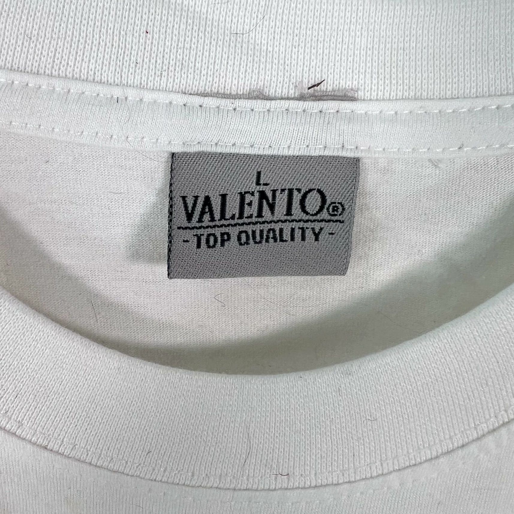 Vintage Valento Mens T-Shirt White Graphic Short Sleeve Size L Size US L / EU 52-54 / 3 - 5 Thumbnail