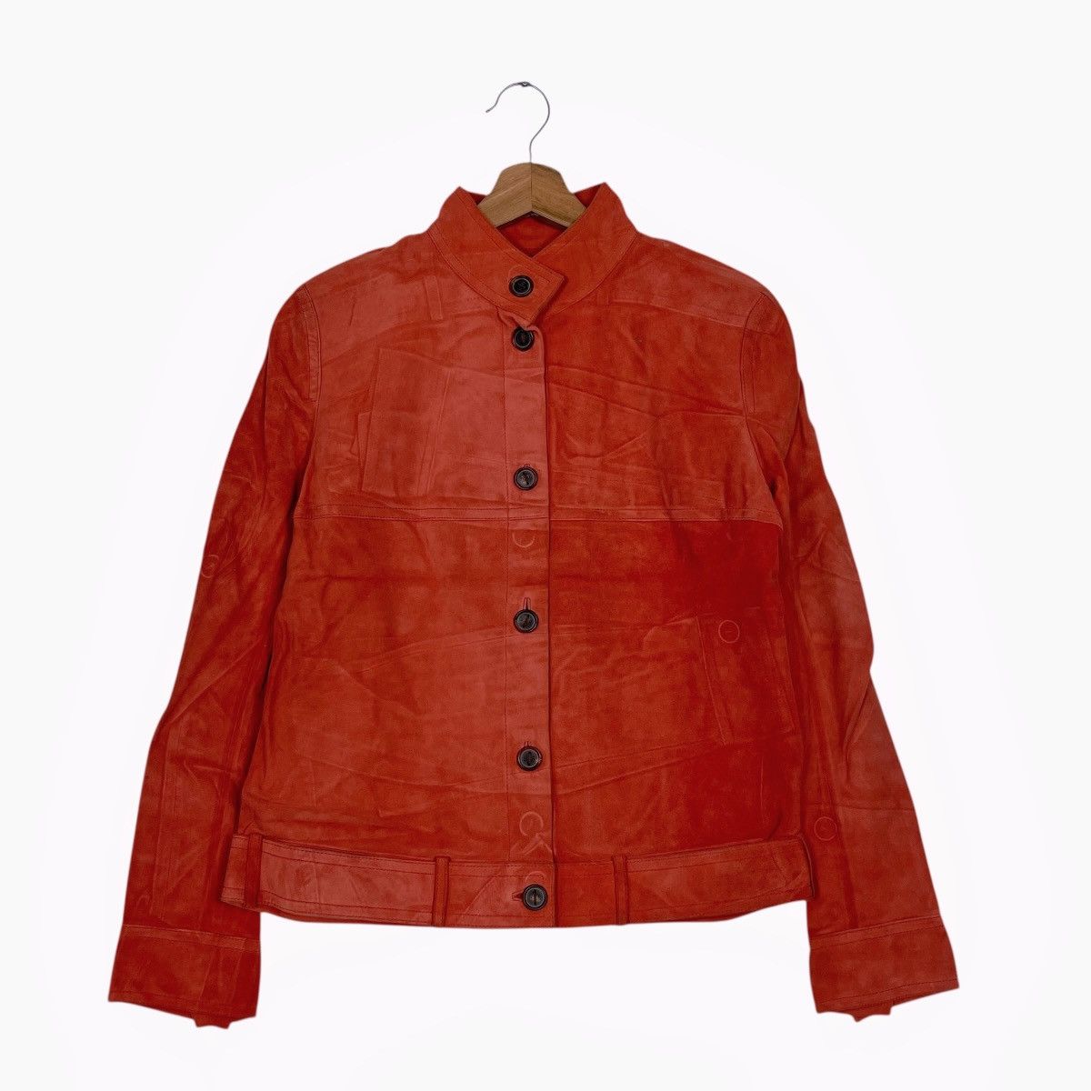 Loewe Loewe Orange Leather Jacket Size S / US 4 / IT 40 - 1 Thumbnail