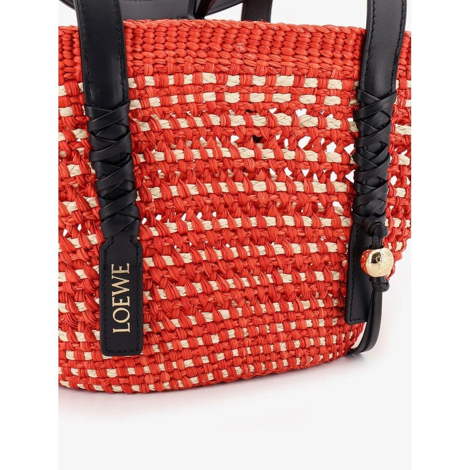 Loewe LOEWE $1500 Small Braid Basket Red/Black Tote Bag New & Auth Size ONE SIZE - 4 Thumbnail