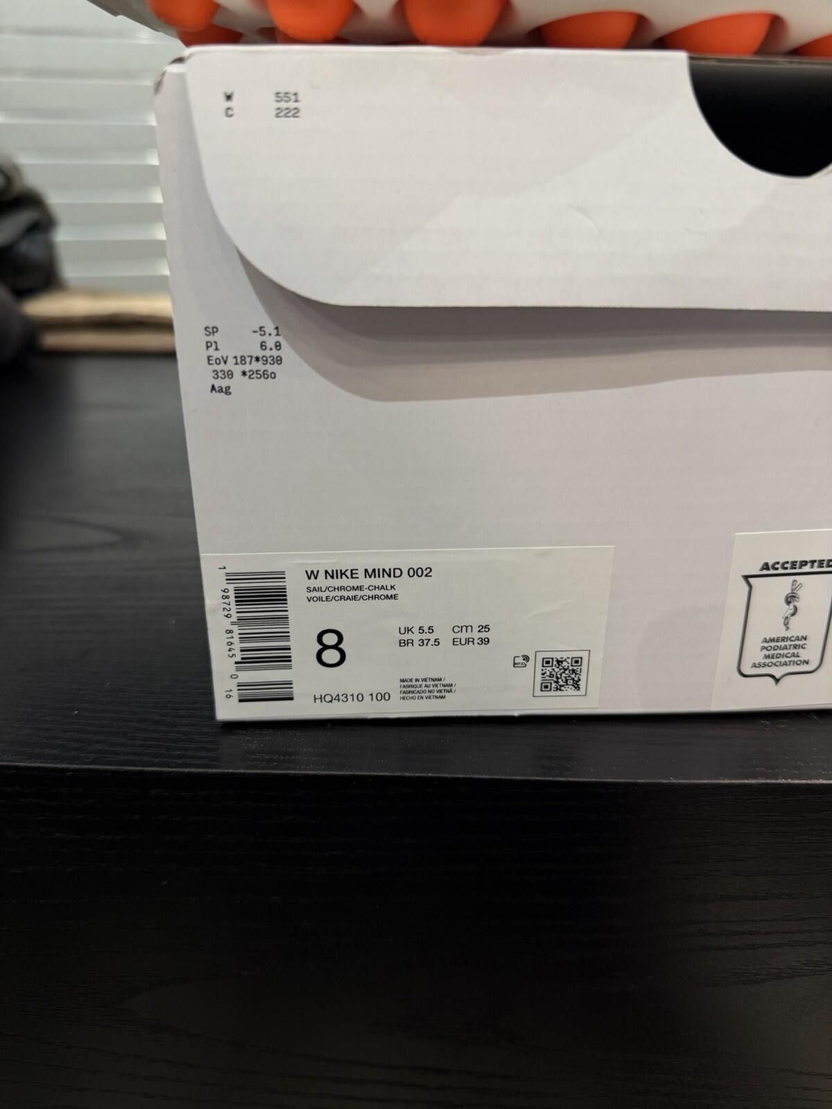 Nike Size 8W - Nike Mind 002 Women's Sail HQ4310-100 BRAND NEW Size US 8 / IT 38 - 10 Thumbnail