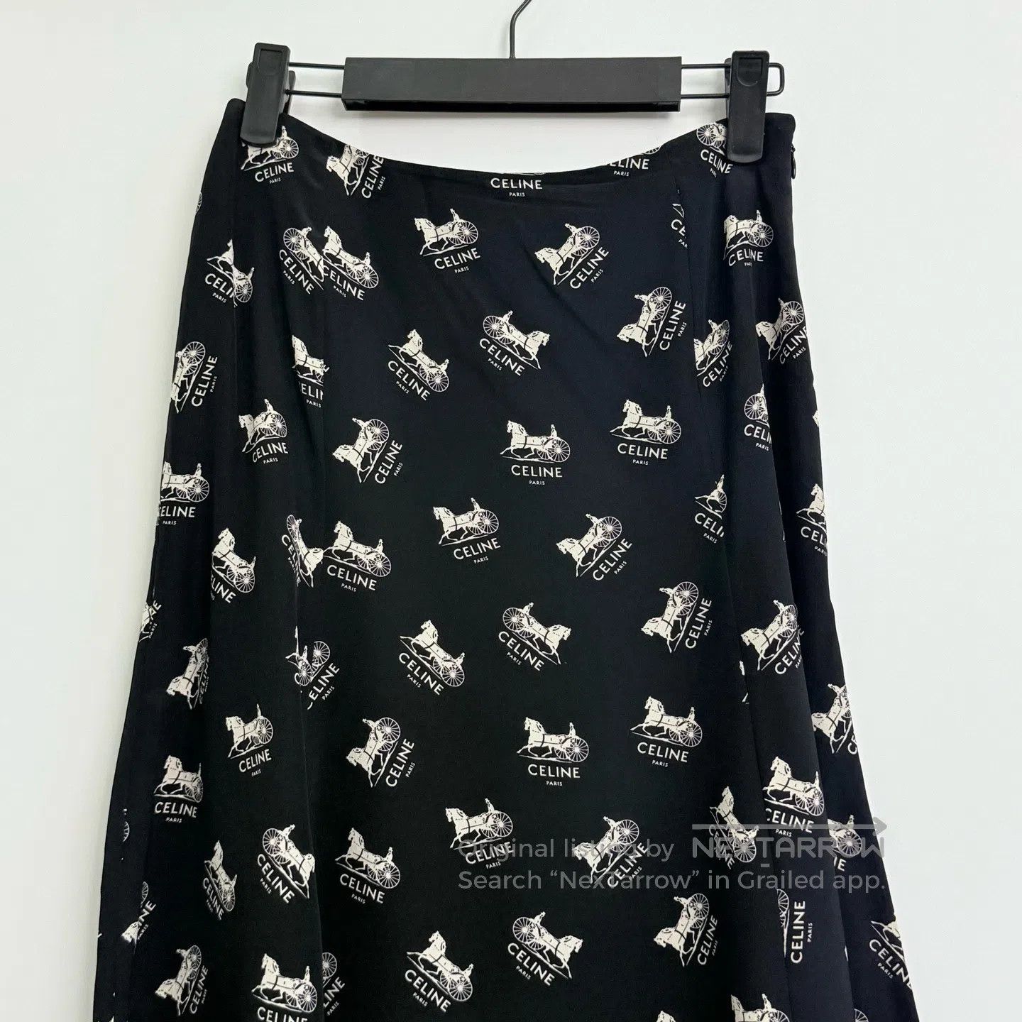 Celine CELINE Logo Printed Casual A-Line Skirt| Size 33" - 2 Thumbnail