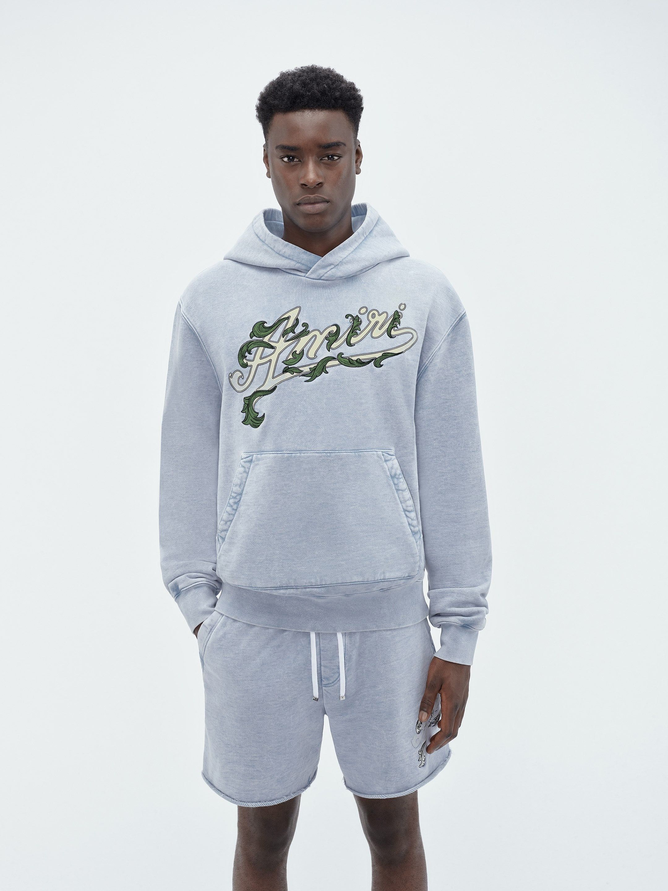Amiri o1s1wg110425 Filigree Hoodie in Blue Size US XL / EU 56 / 4 - 2 Thumbnail