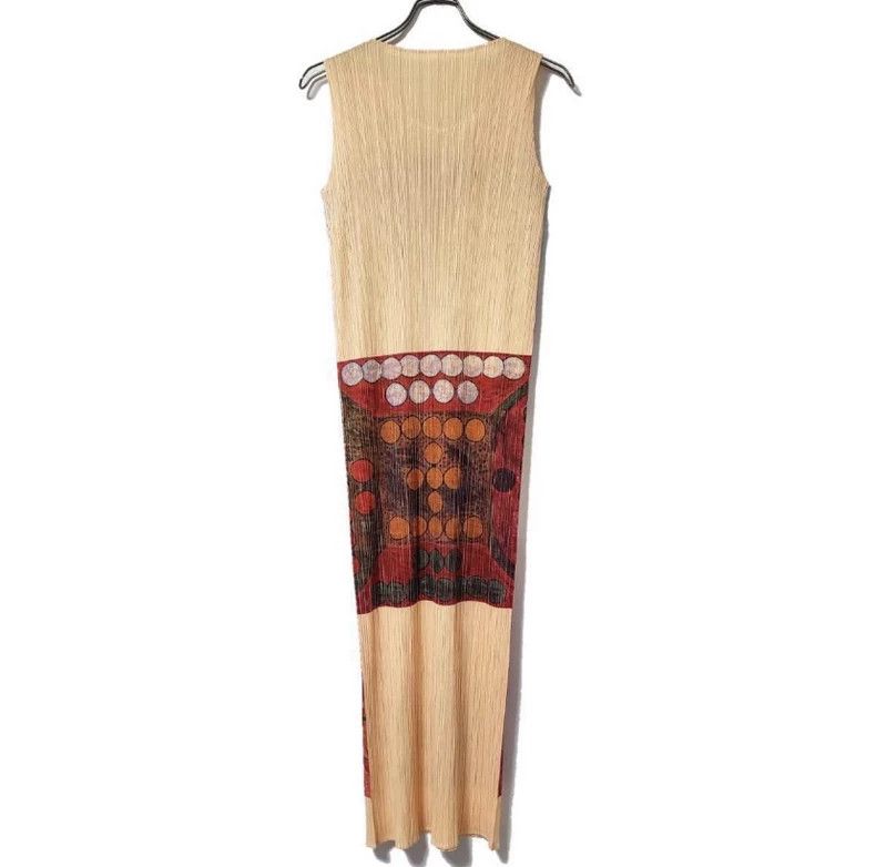 Pleats Please Issey Miyake Issey Miyake size:3 Yellow folk painting dress Size M / US 6-8 / IT 42-44 - 2 Thumbnail
