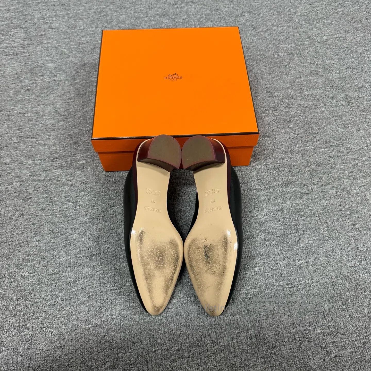 Hermes Hermes High-heeled mule shoes; semi-slip-on leather shoes| Size US 6.5 / IT 36.5 - 6 Thumbnail