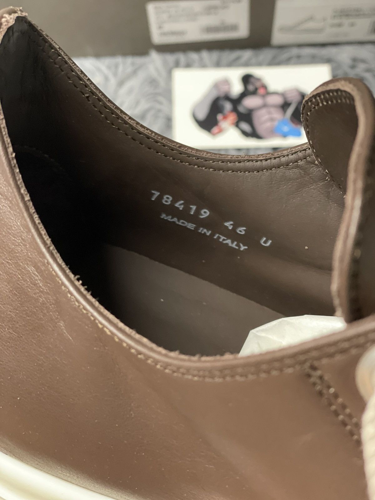 Rick Owens Rick Owens Ramone Low Jumbo Lace Macassar/Milk Size US 13 / EU 46 - 5 Thumbnail