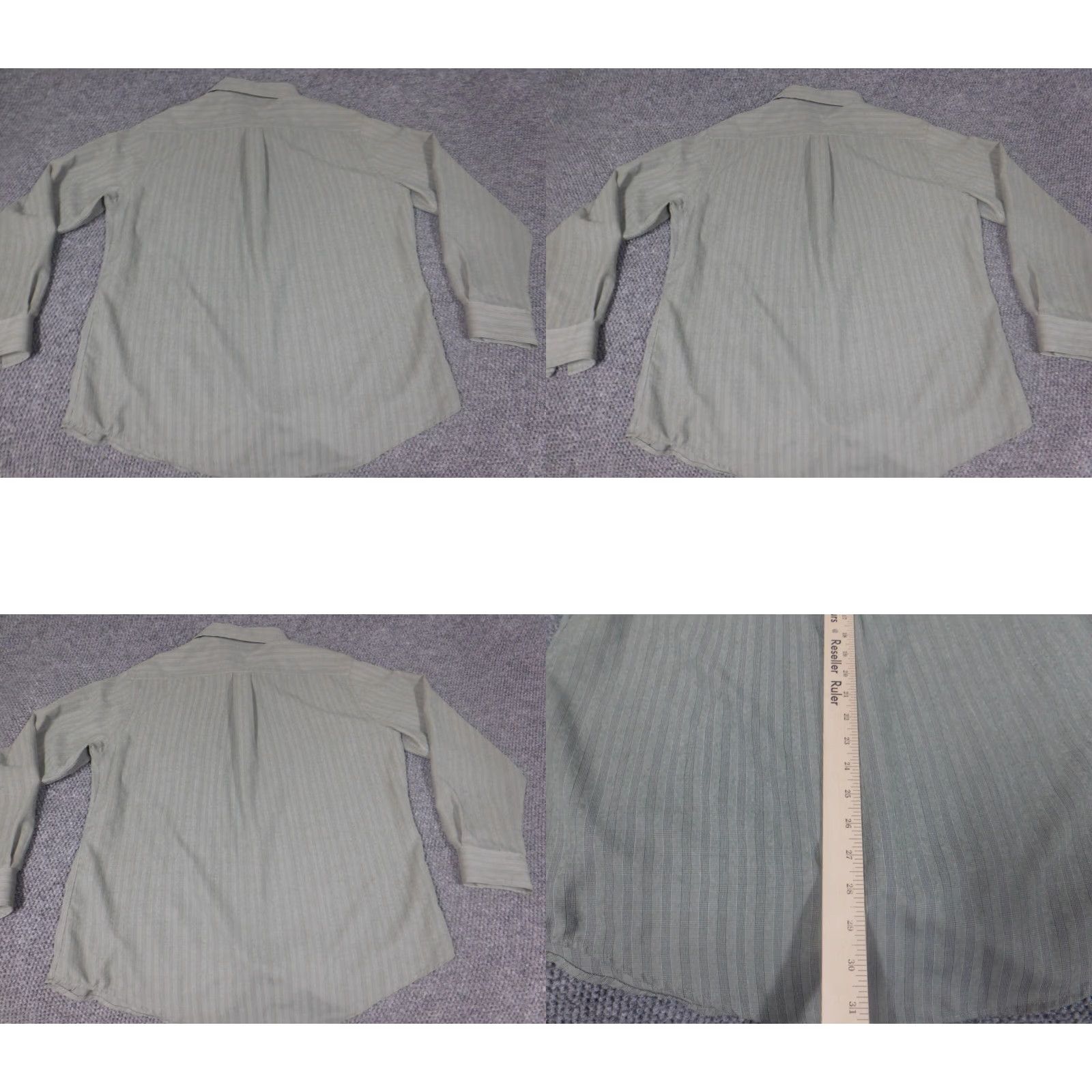 Croft & Barrow Croft & Barrow Mens Shirt Green Striped Button-Down Long Sleeve Large Regular Collar Button-Up Shirt Size US L / EU 52-54 / 3 - 8 Thumbnail