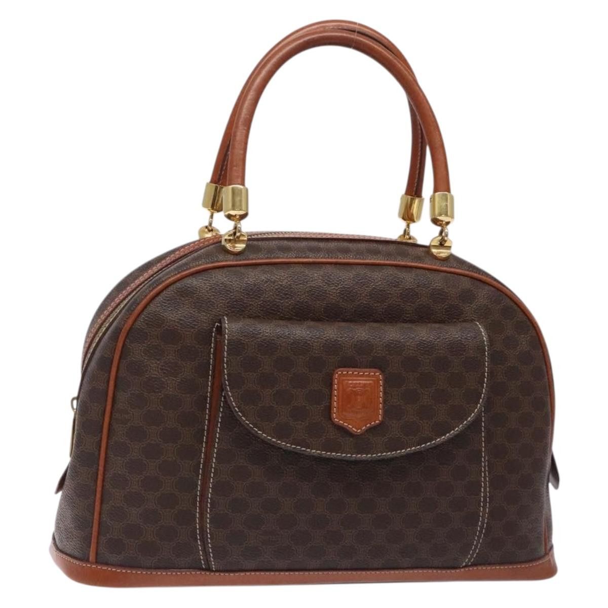 Celine CELINE Macadam Canvas Hand Bag Pvc Leather Brown Gold Size ONE SIZE - 1 Thumbnail