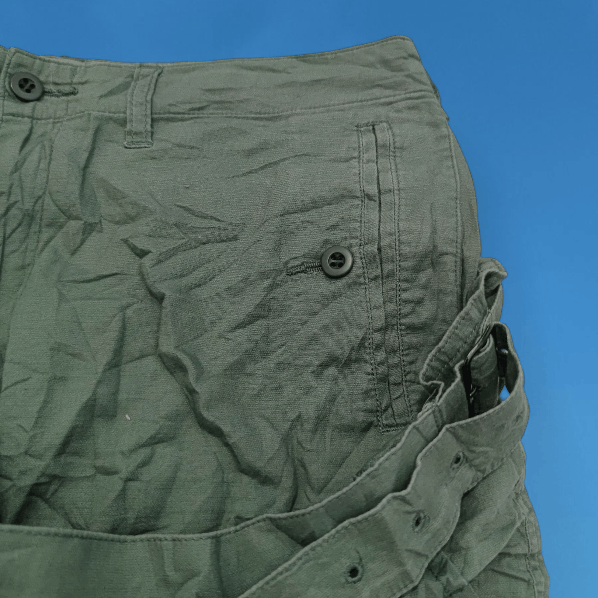 Issey Miyake × Zucca Zucca By Issey Miyake Work Military 4 Pocket Skirt Size 31" - 4 Thumbnail
