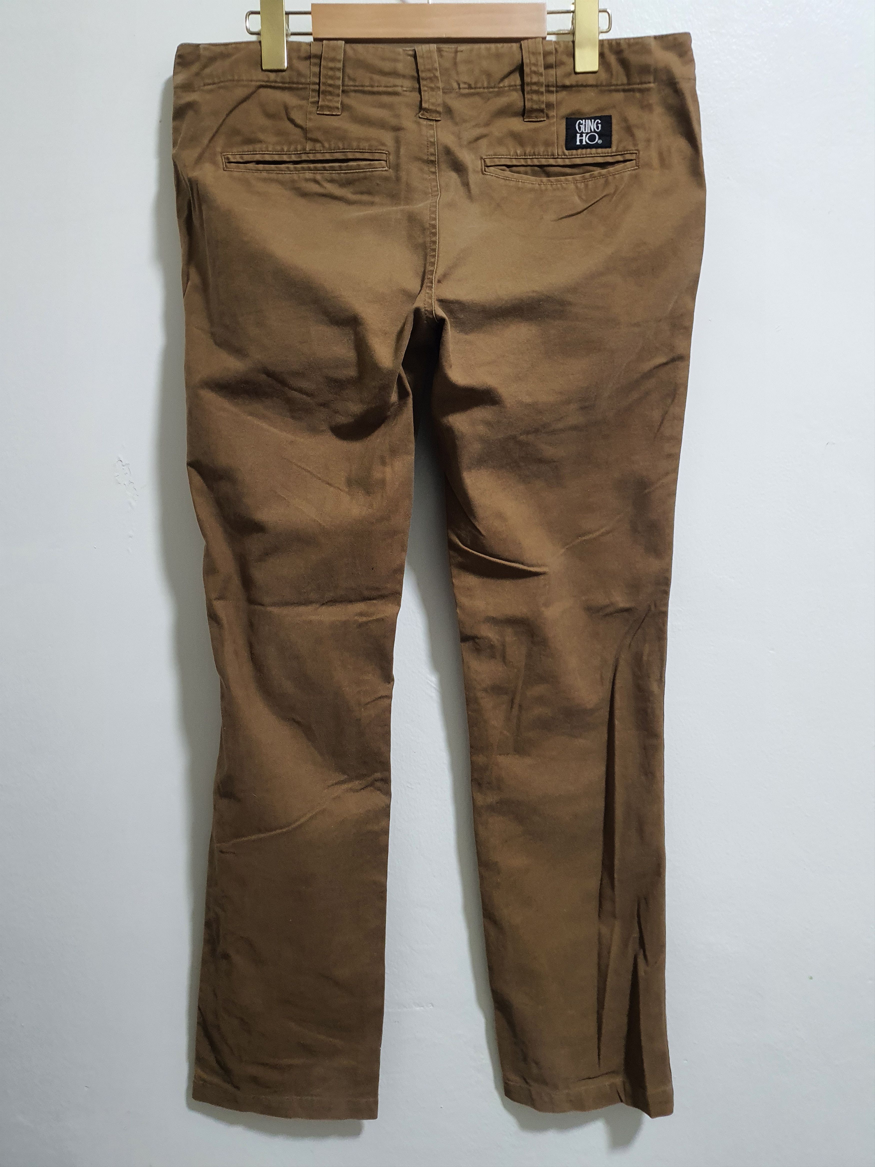 Japanese Brand GUNG HO 35/40 VINTAGE BROWN PANTS Size US 35 - 1 Thumbnail