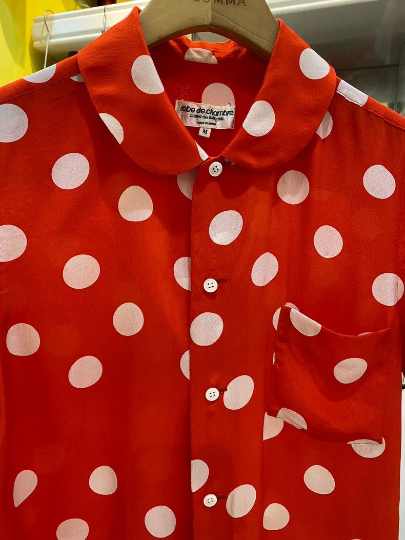 Comme des Garcons Comme Des Garcons Polka dot silk short sleeved shirt 2506-N Size M / US 6-8 / IT 42-44 - 2 Thumbnail
