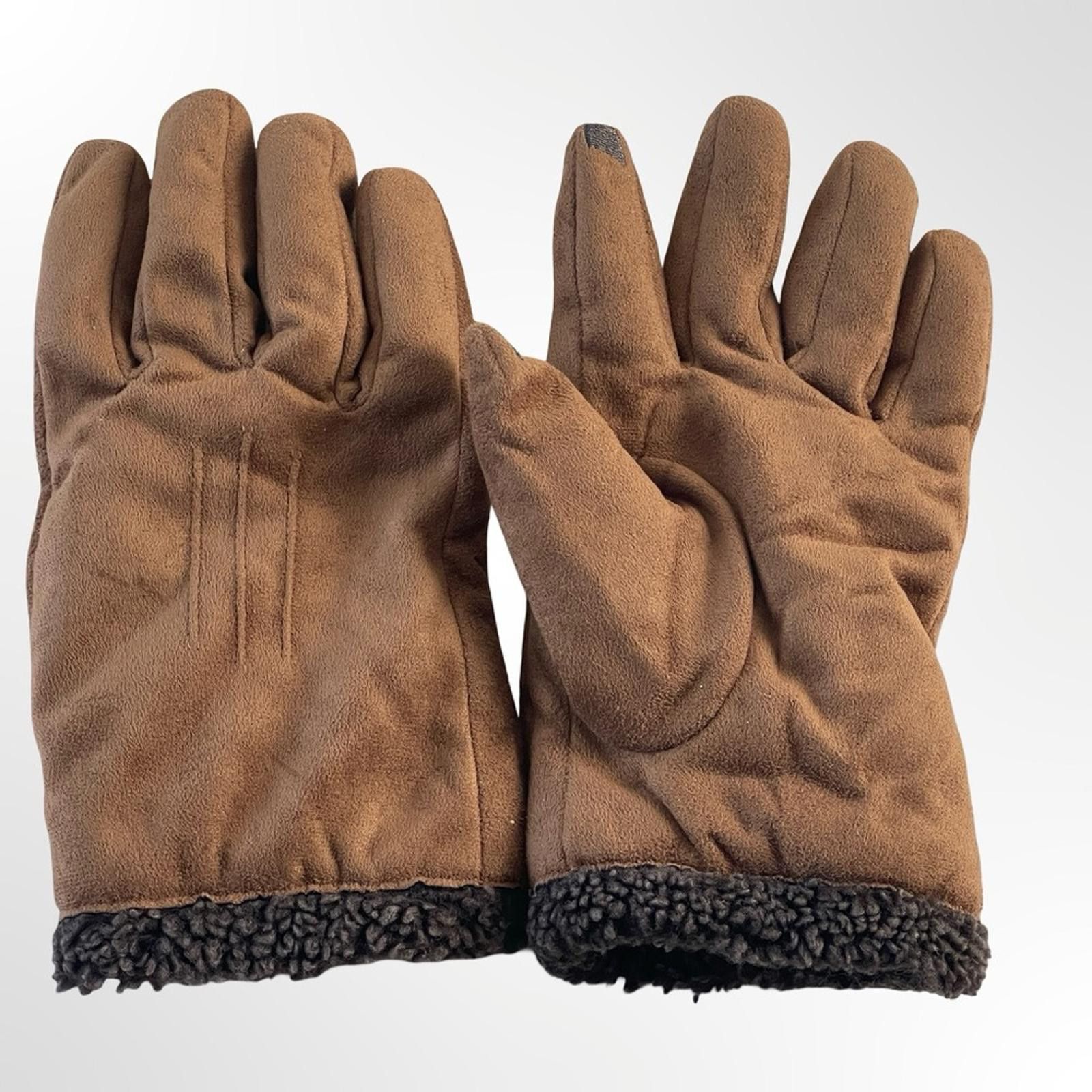 NBDN Nobrandedon Brown Men's Winter Gloves Size ONE SIZE - 2 Thumbnail