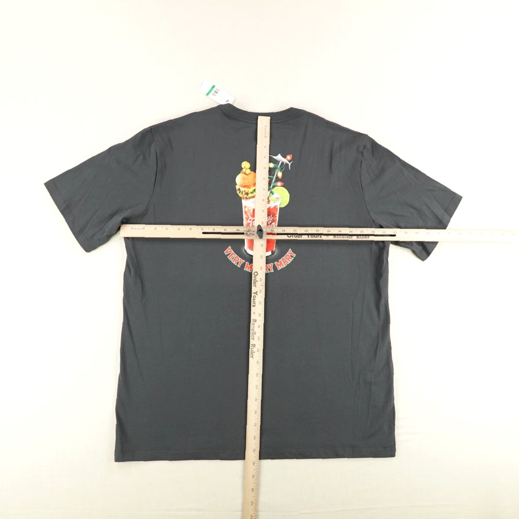 Tommy Bahama TOMMY BAHAMA Holiday T-Shirt Mens Large Gray Very Merry Mary Graphic Short Sleeve Crew Neck Size US L / EU 52-54 / 3 - 7 Thumbnail
